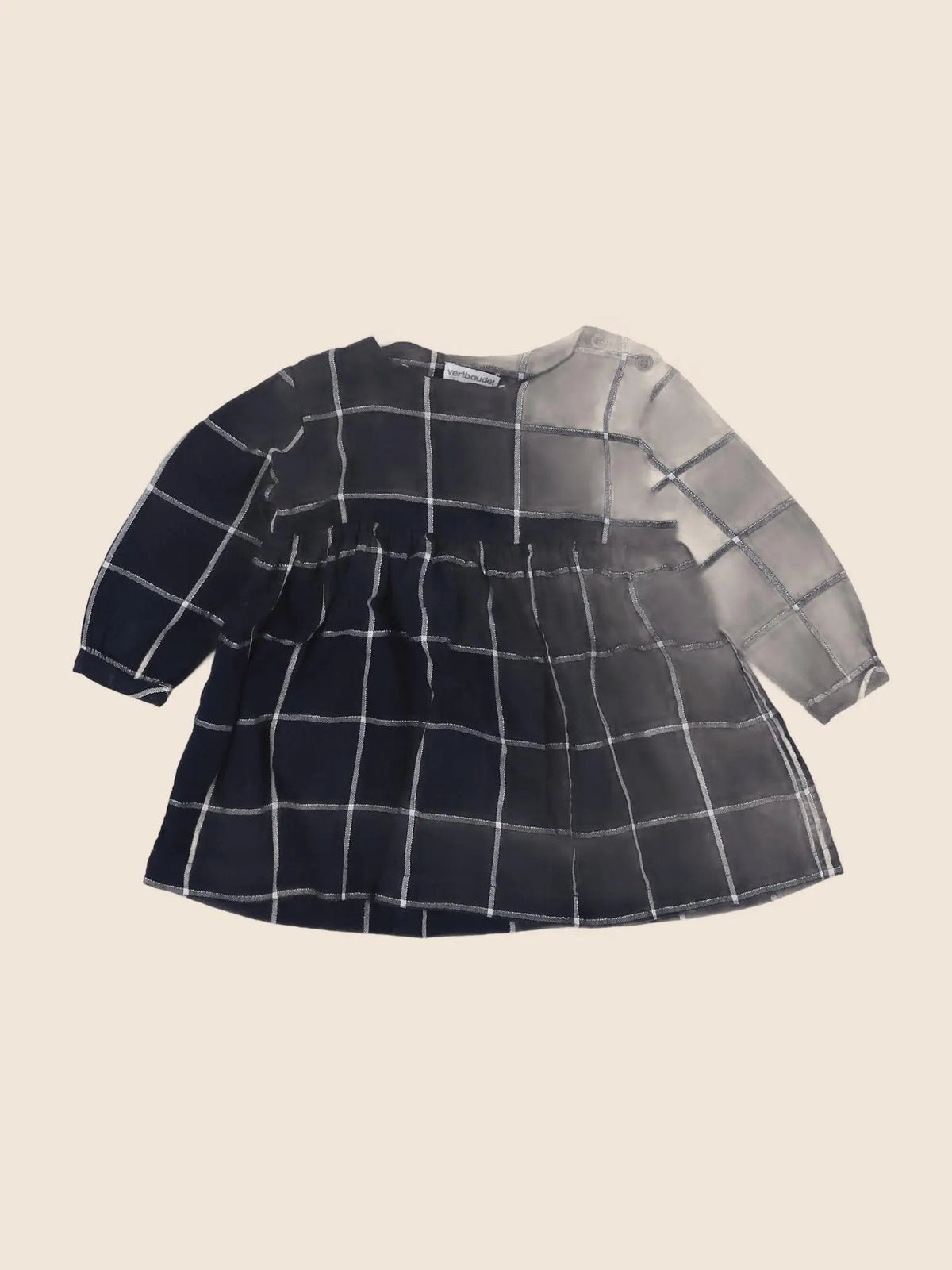 Vertbaudet - robe bleu, argent - 6 mois