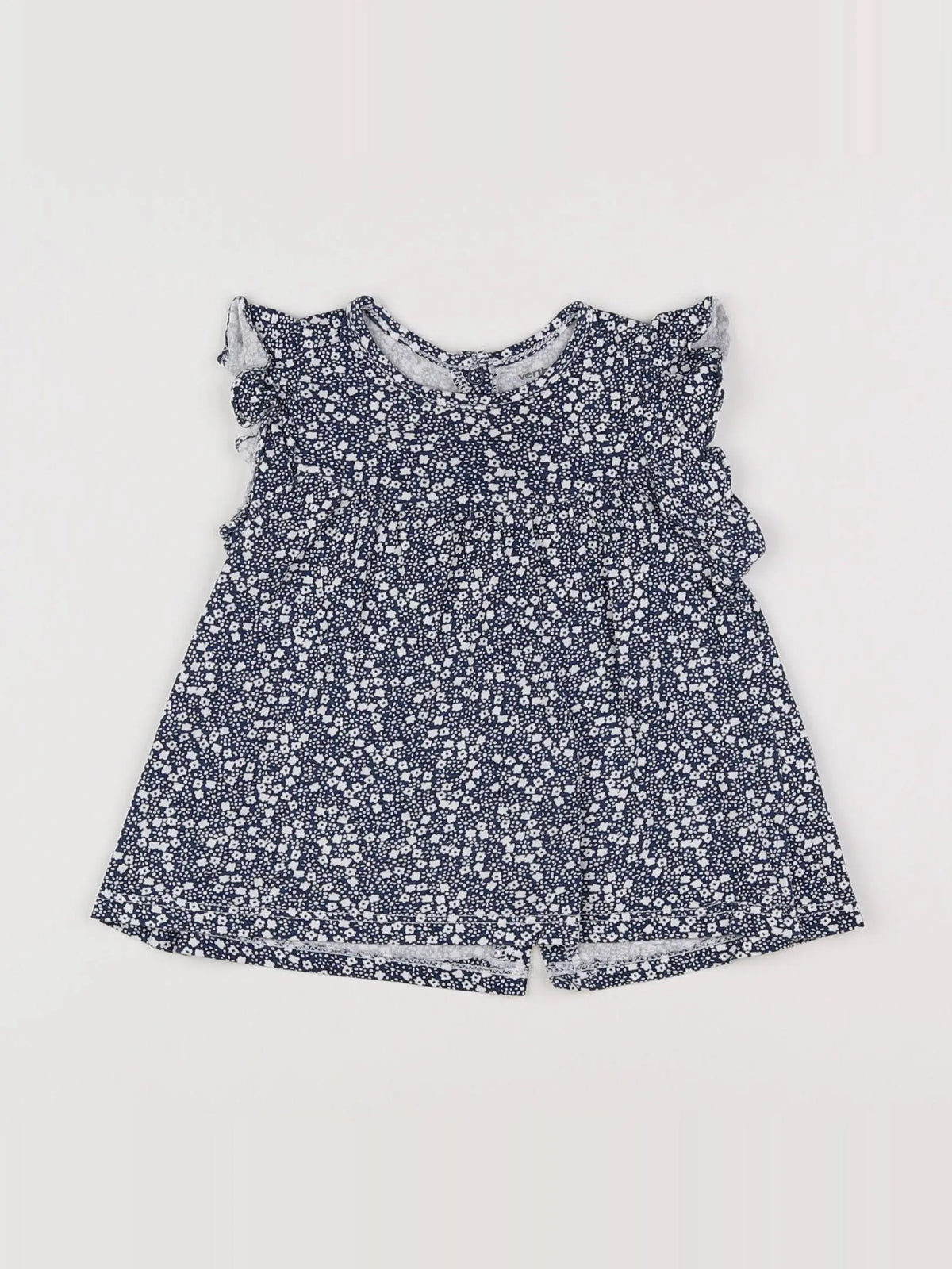 Vertbaudet - tee-shirt blanc, bleu - 12 mois
