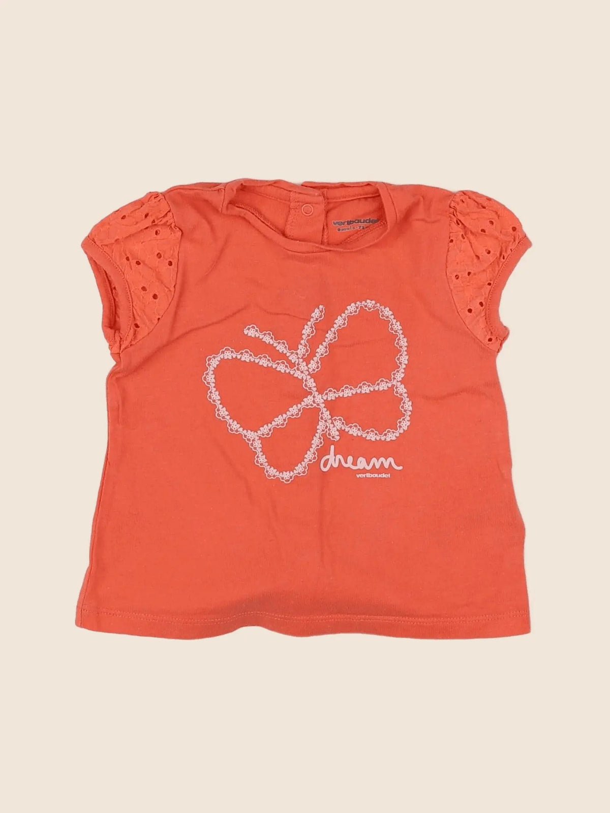 Vertbaudet - tee-shirt orange - 9 mois