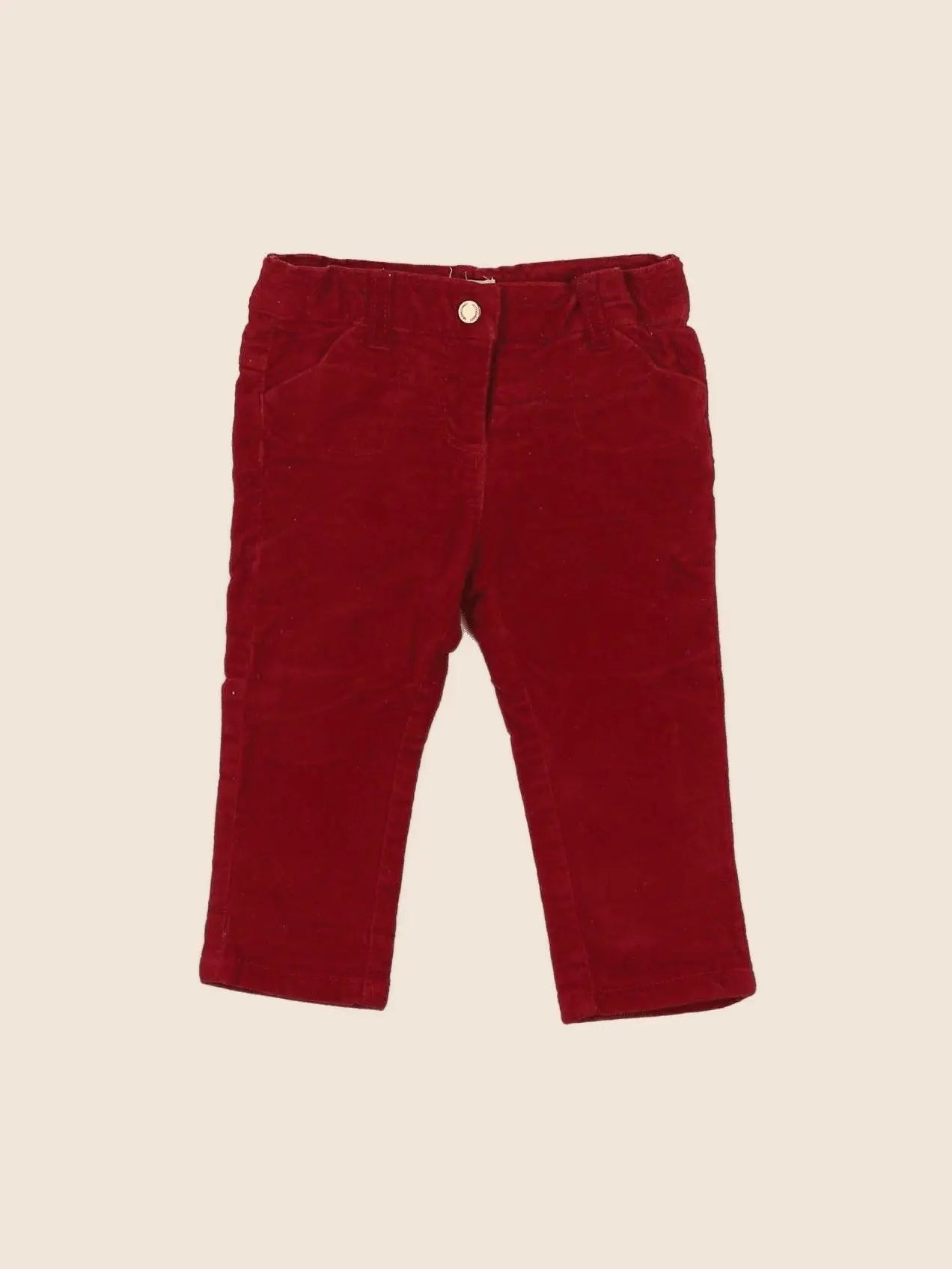 Vertbaudet - pantalon rouge - 6 mois