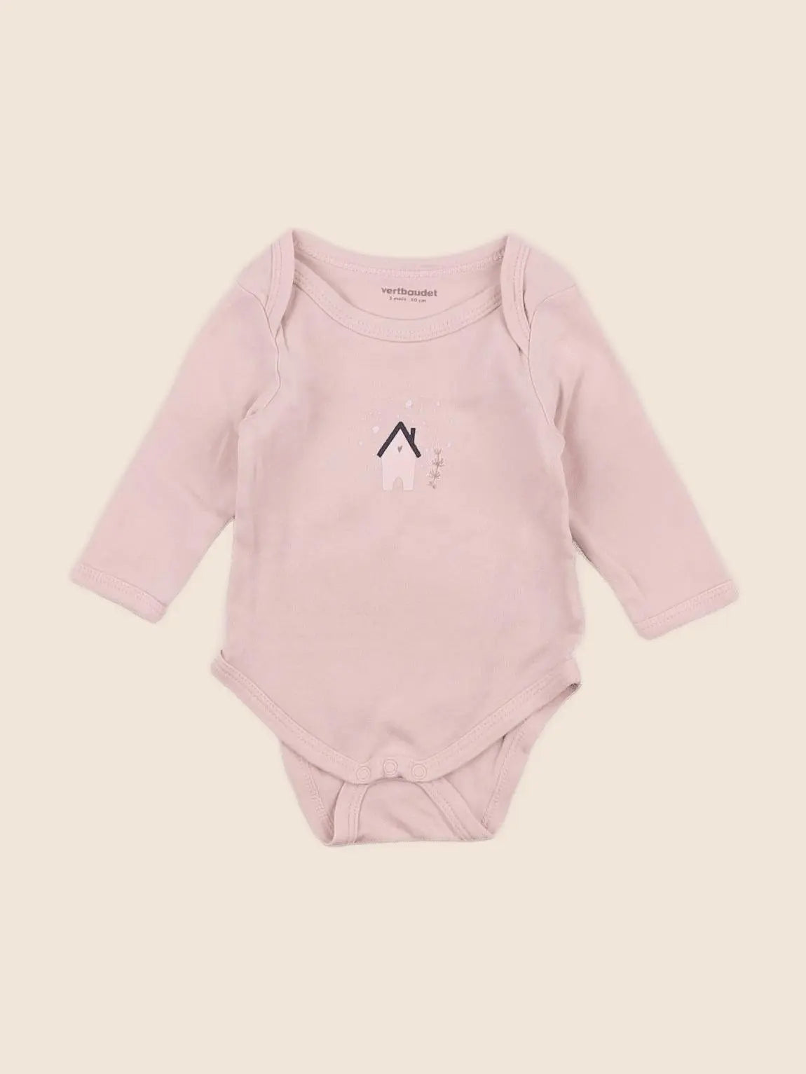 Vertbaudet - body rose - 3 mois