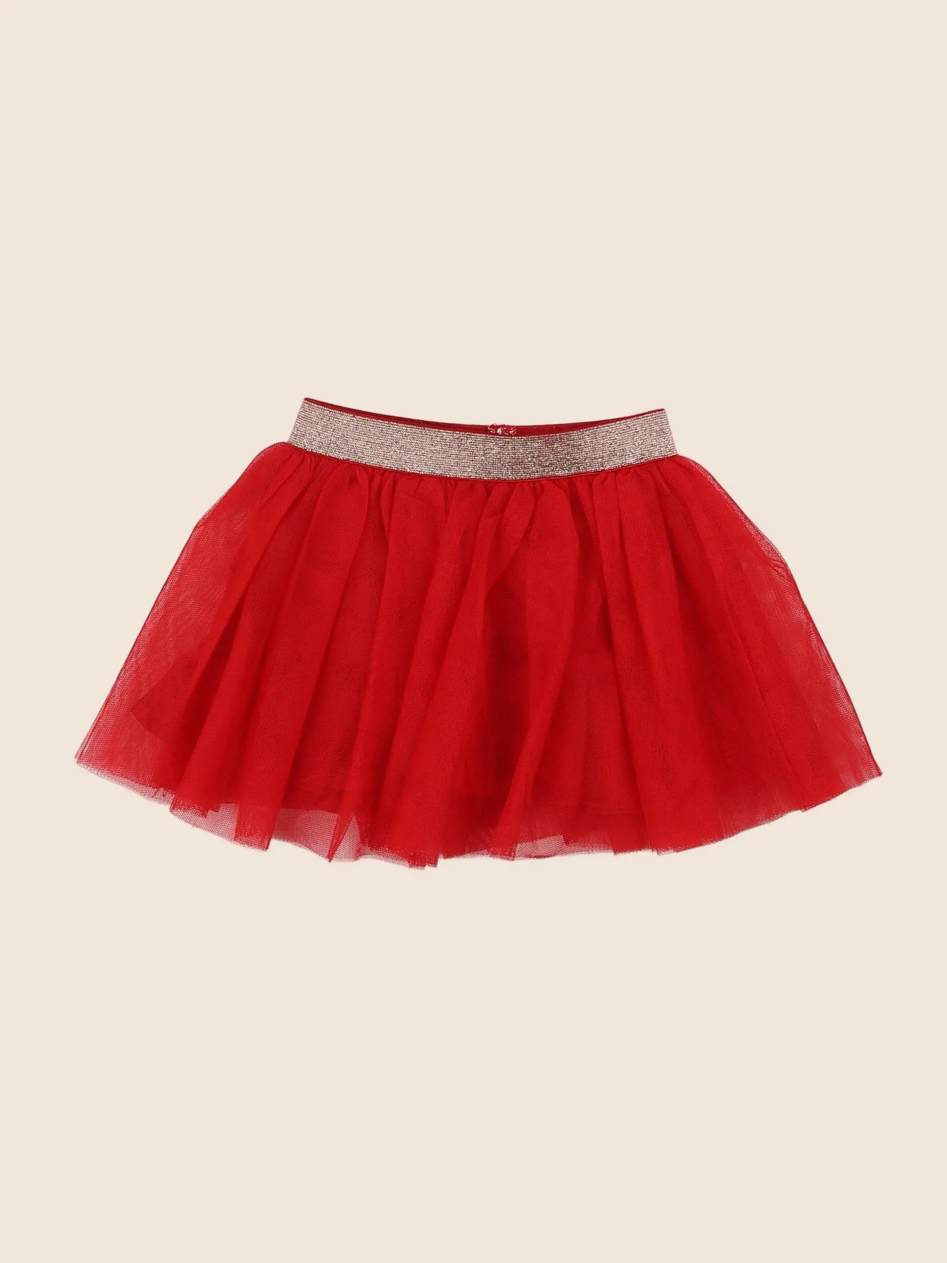 Vertbaudet - jupe rouge - 12 mois