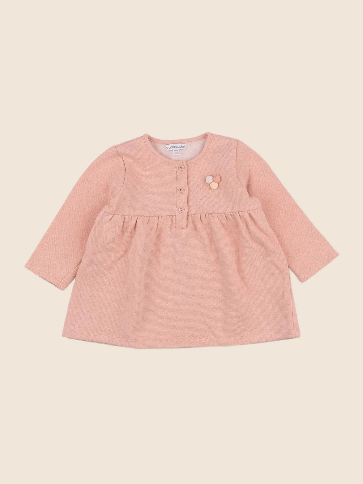 Vertbaudet - robe rose, or - 2 ans