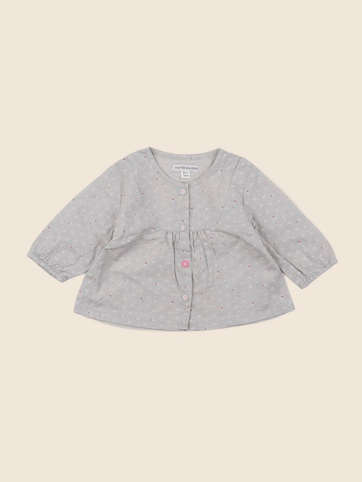 Vertbaudet - blouse gris - 3 mois