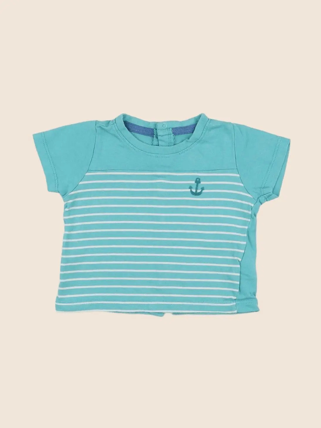 Vertbaudet - tee-shirt bleu - 3 mois