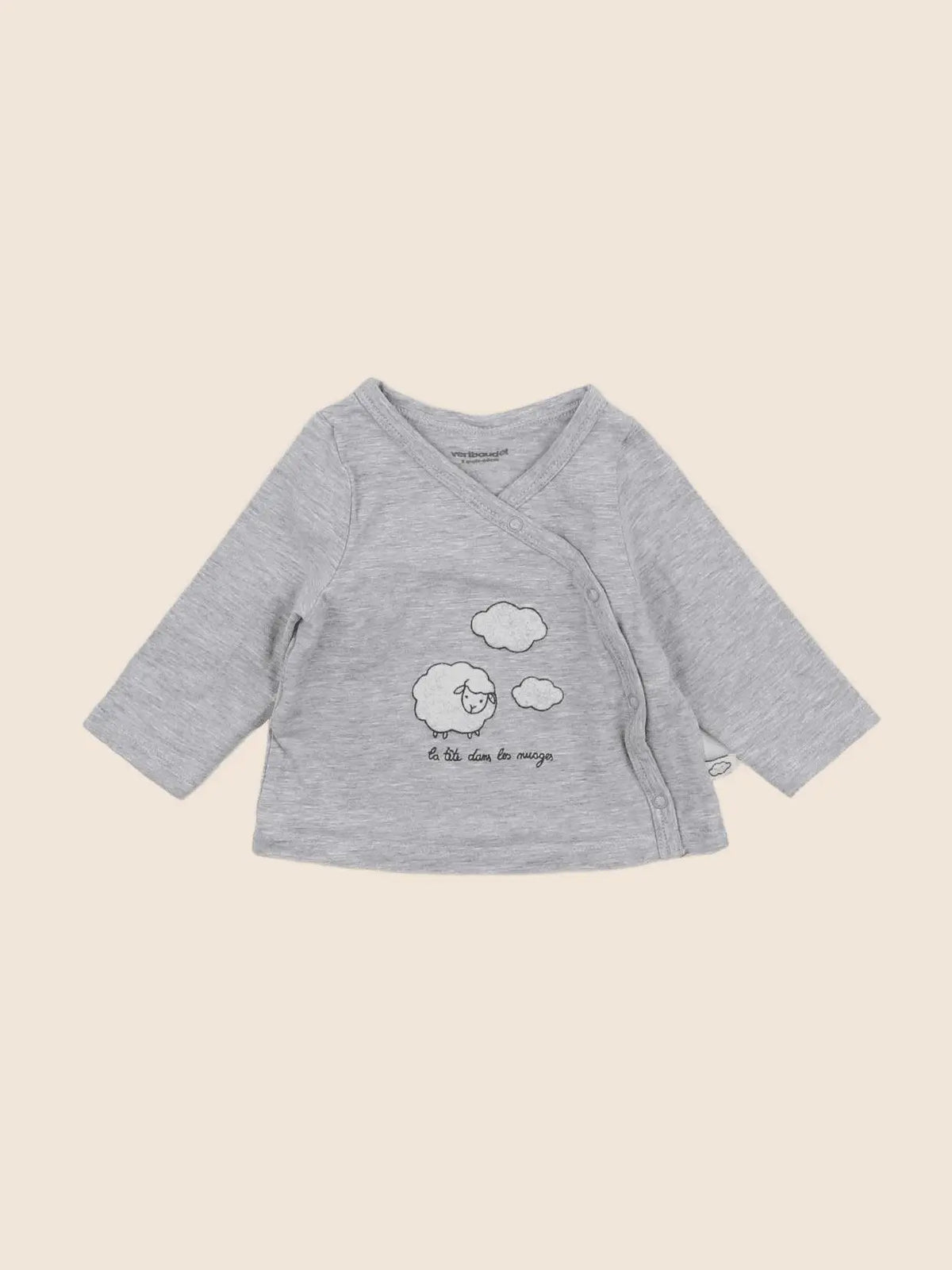 Vertbaudet - tee-shirt gris - 3 mois