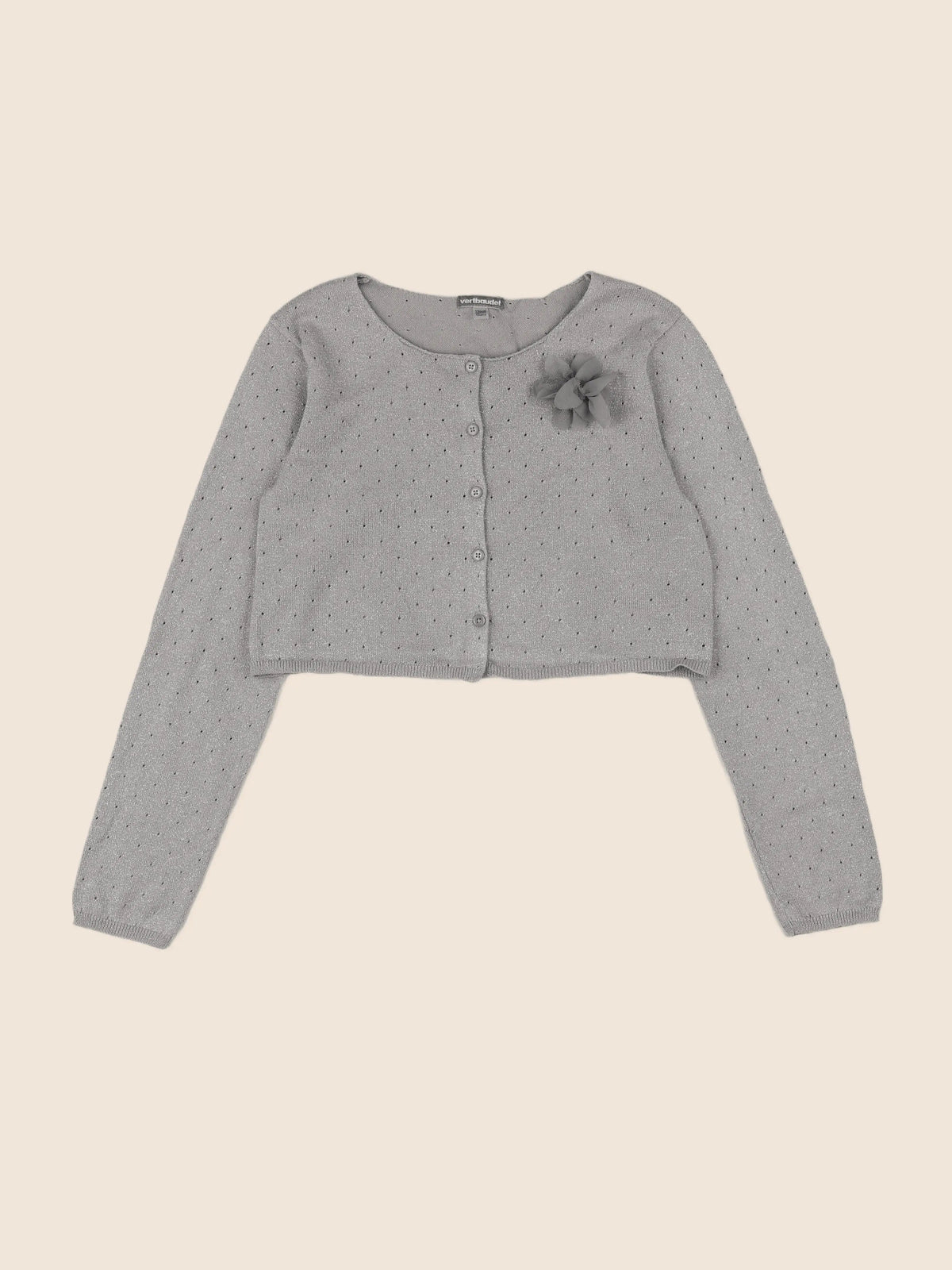 Vertbaudet - gilet gris, argent - 12 ans