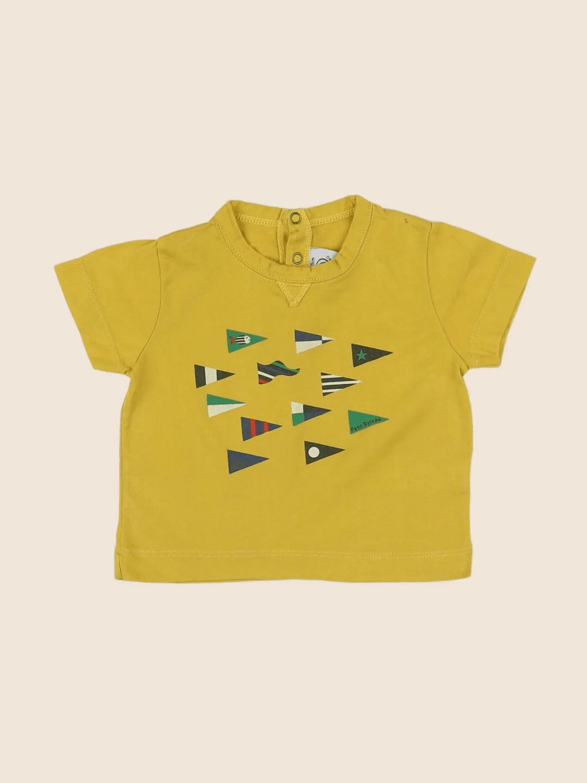Petit Bateau - tee-shirt jaune, multicolore - 3 mois