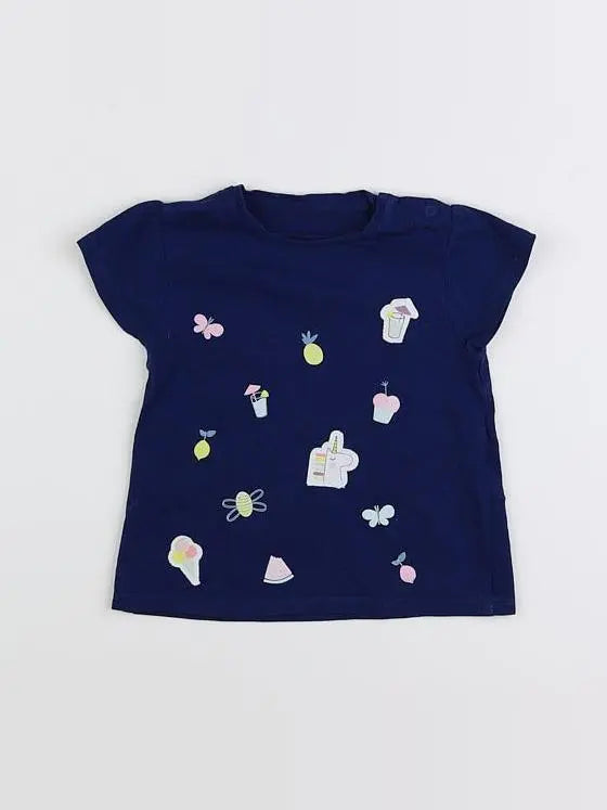 Vertbaudet - tee-shirt bleu - 18 mois