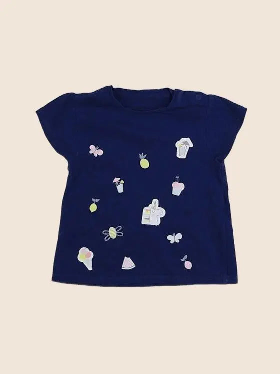 Vertbaudet - tee-shirt bleu - 18 mois
