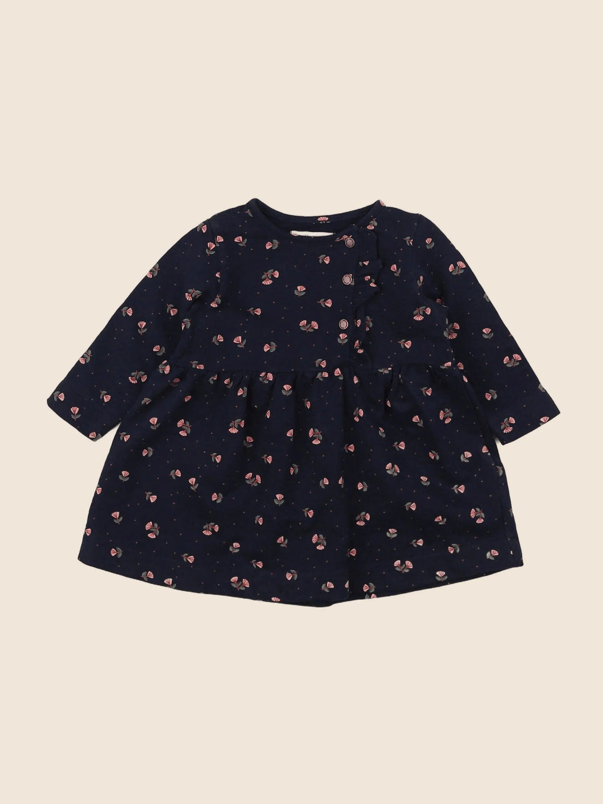 Vertbaudet - robe bleu, multicolore - 6 mois