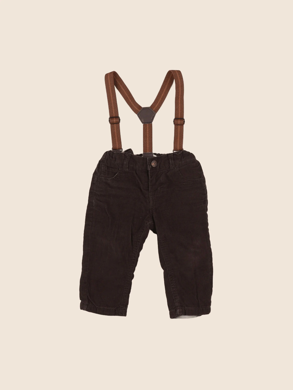 Vertbaudet - pantalon marron - 12 mois