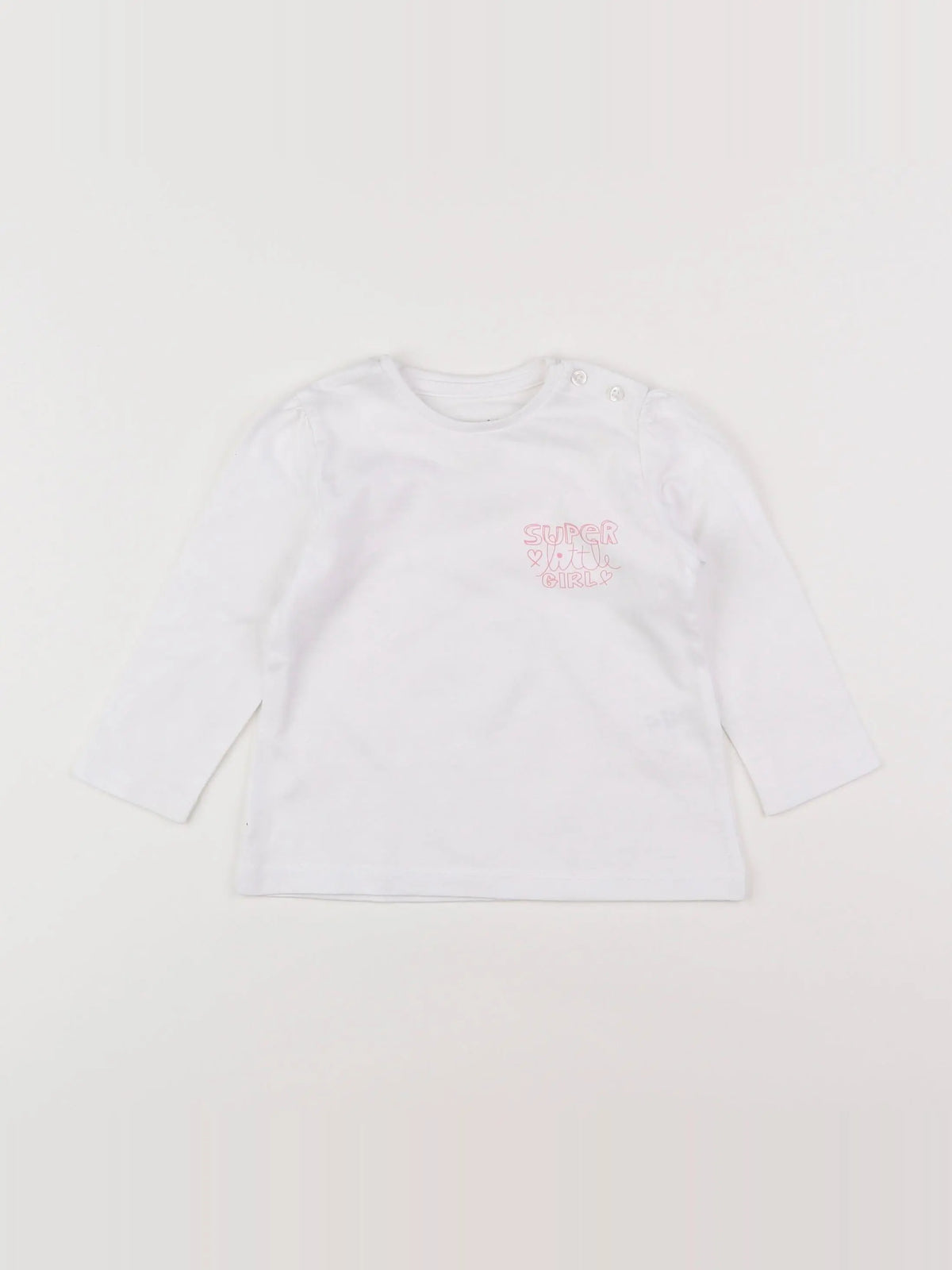 Vertbaudet - tee-shirt blanc - 9 mois