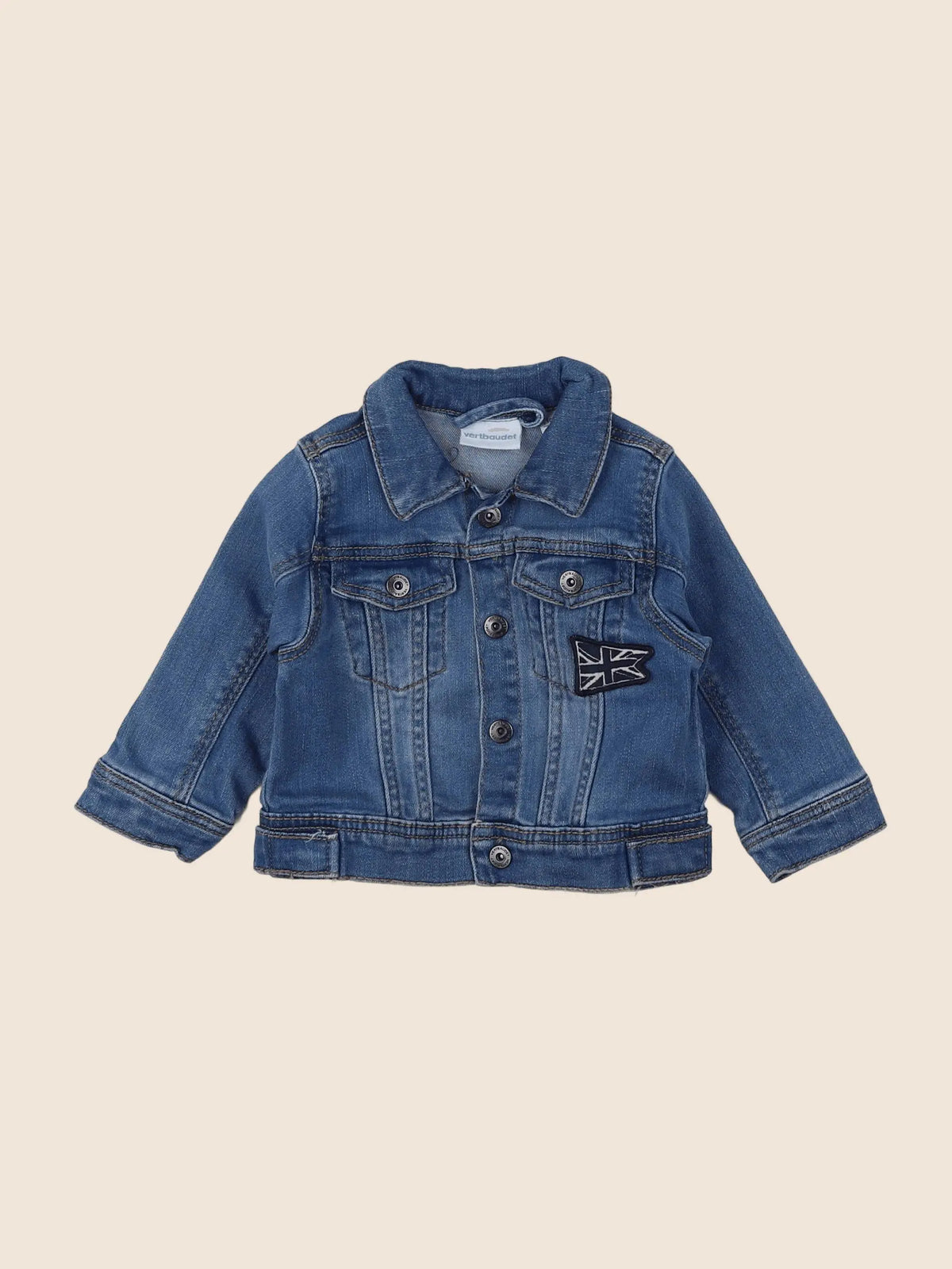 Vertbaudet - veste bleu - 9 mois