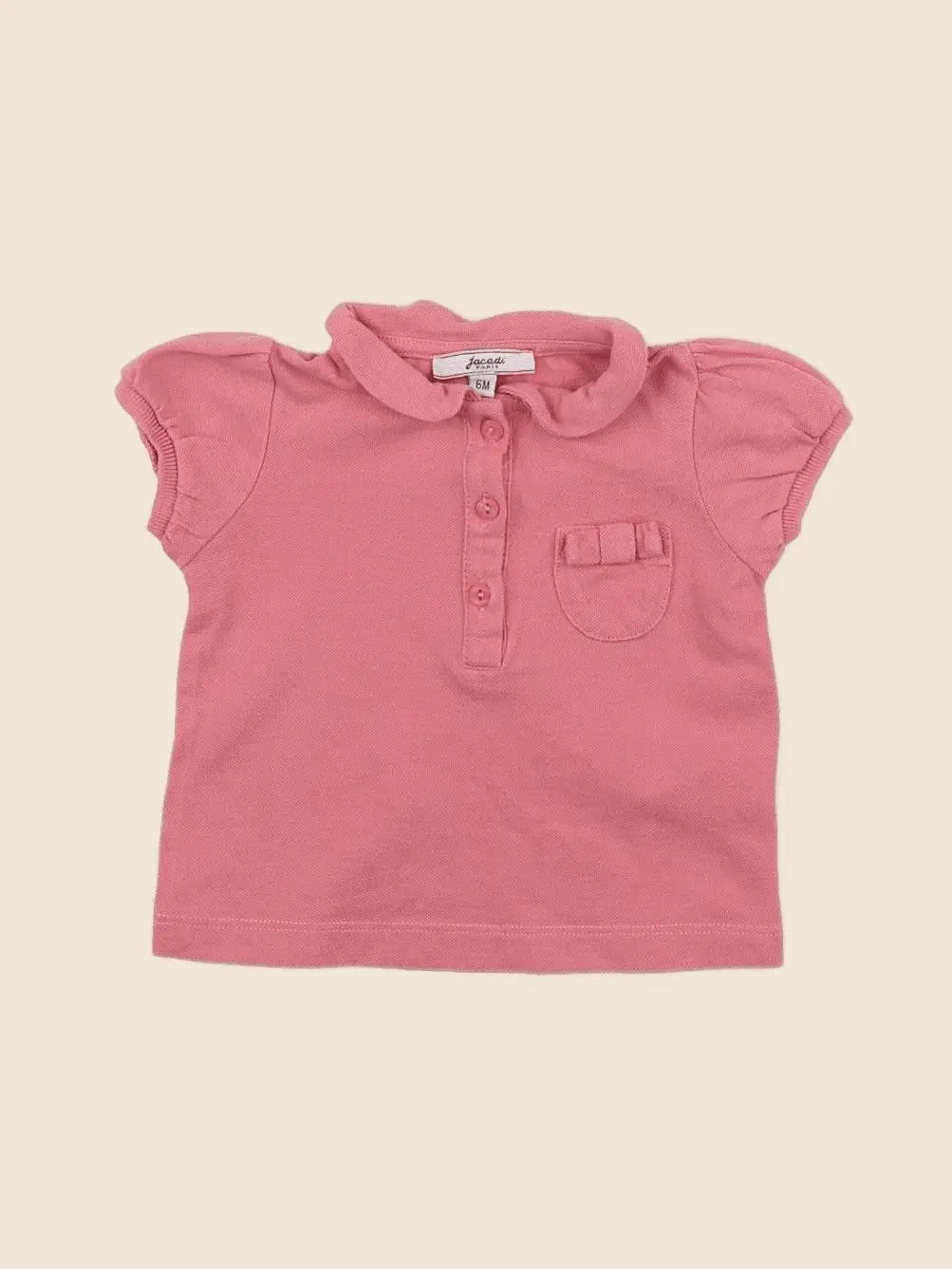Jacadi - polo rose - 6 mois