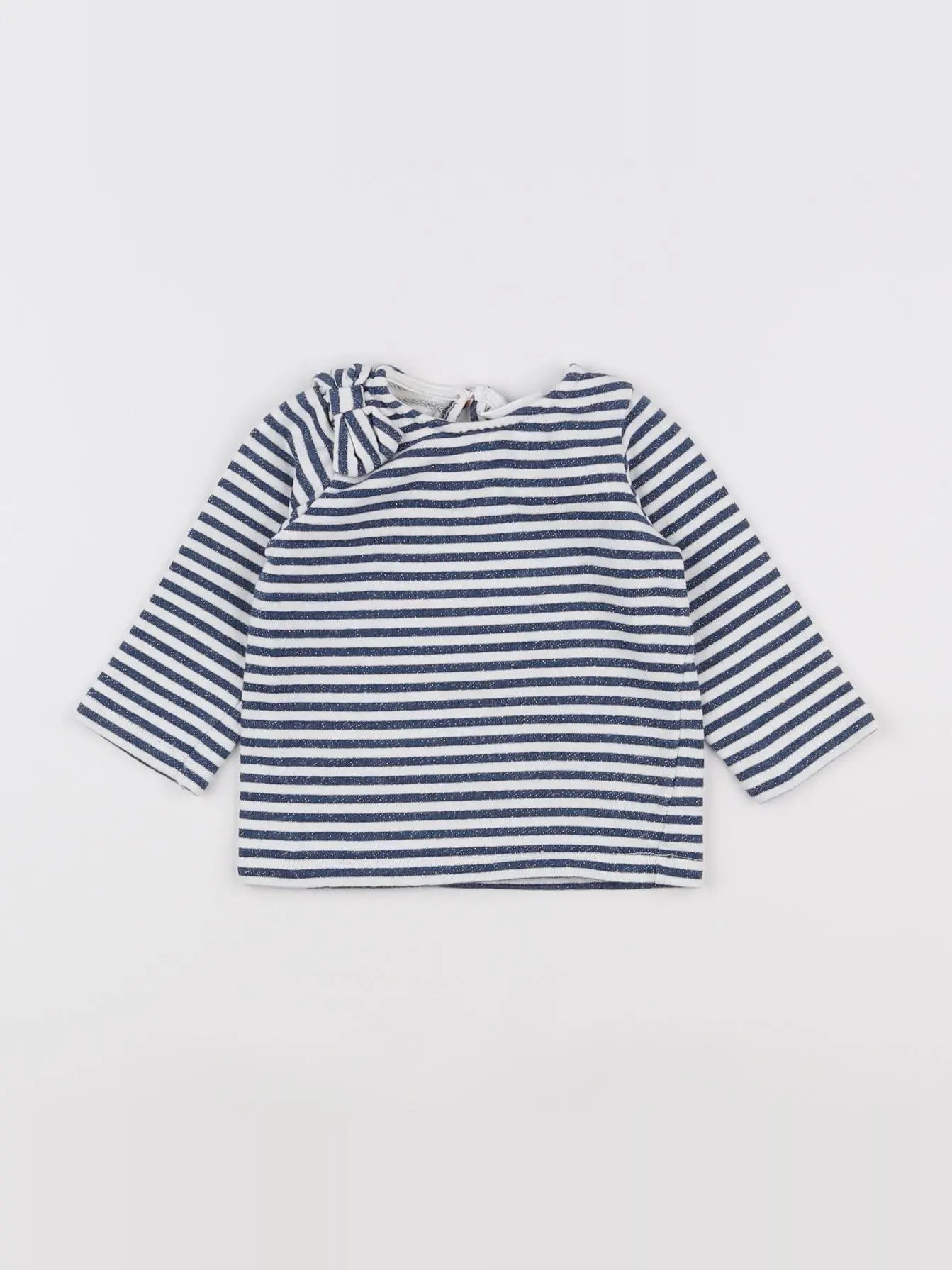 Noukie's - tee-shirt bleu, blanc - 9 mois