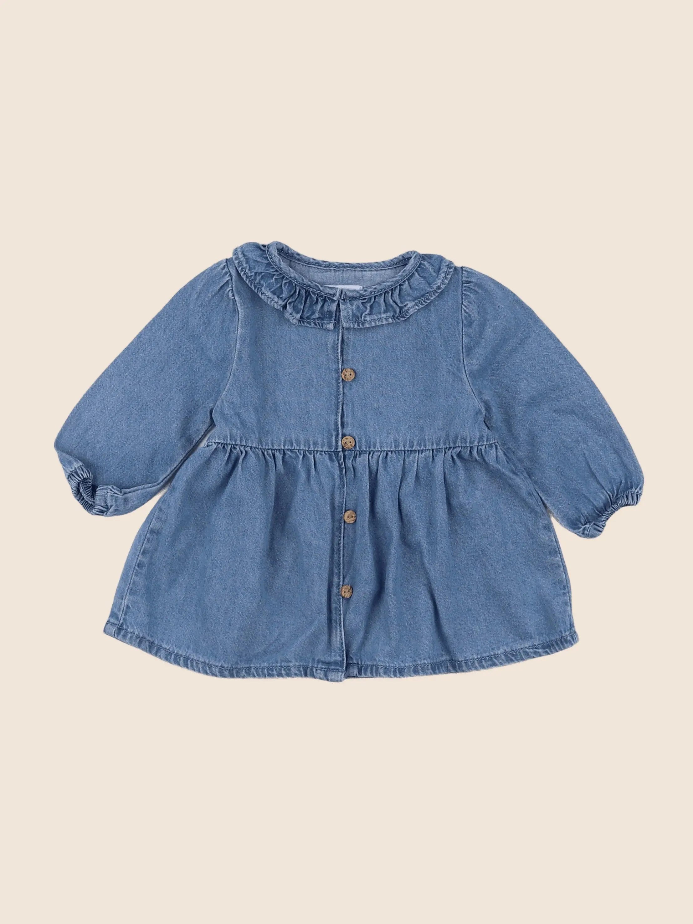 Vertbaudet - robe bleu - 6 mois