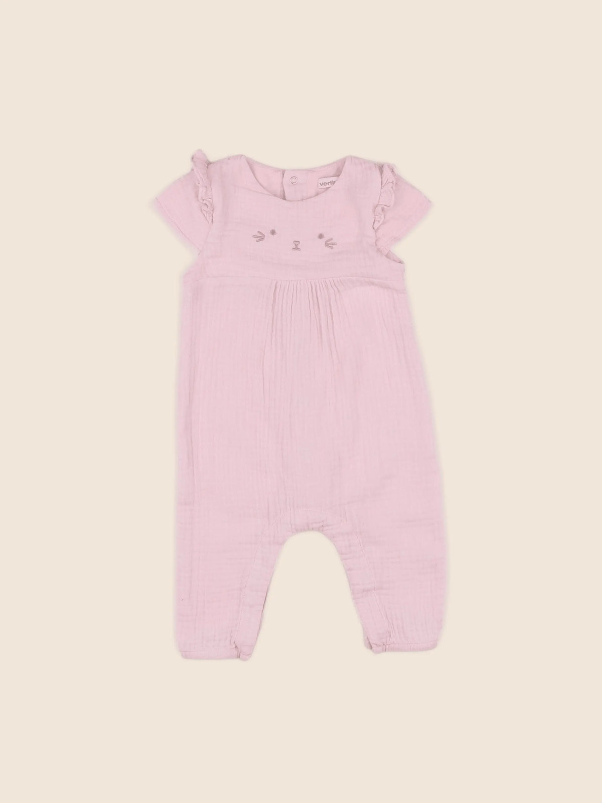 Vertbaudet - combinaison rose - 6 mois