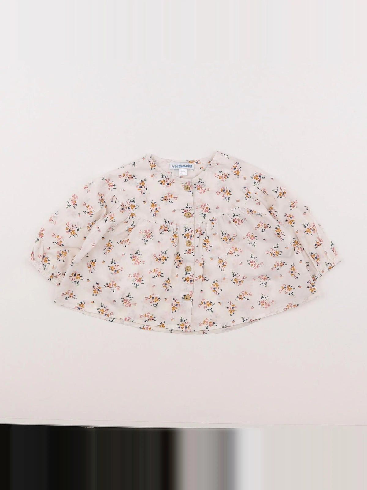 Vertbaudet - blouse blanc, orange - 6 mois