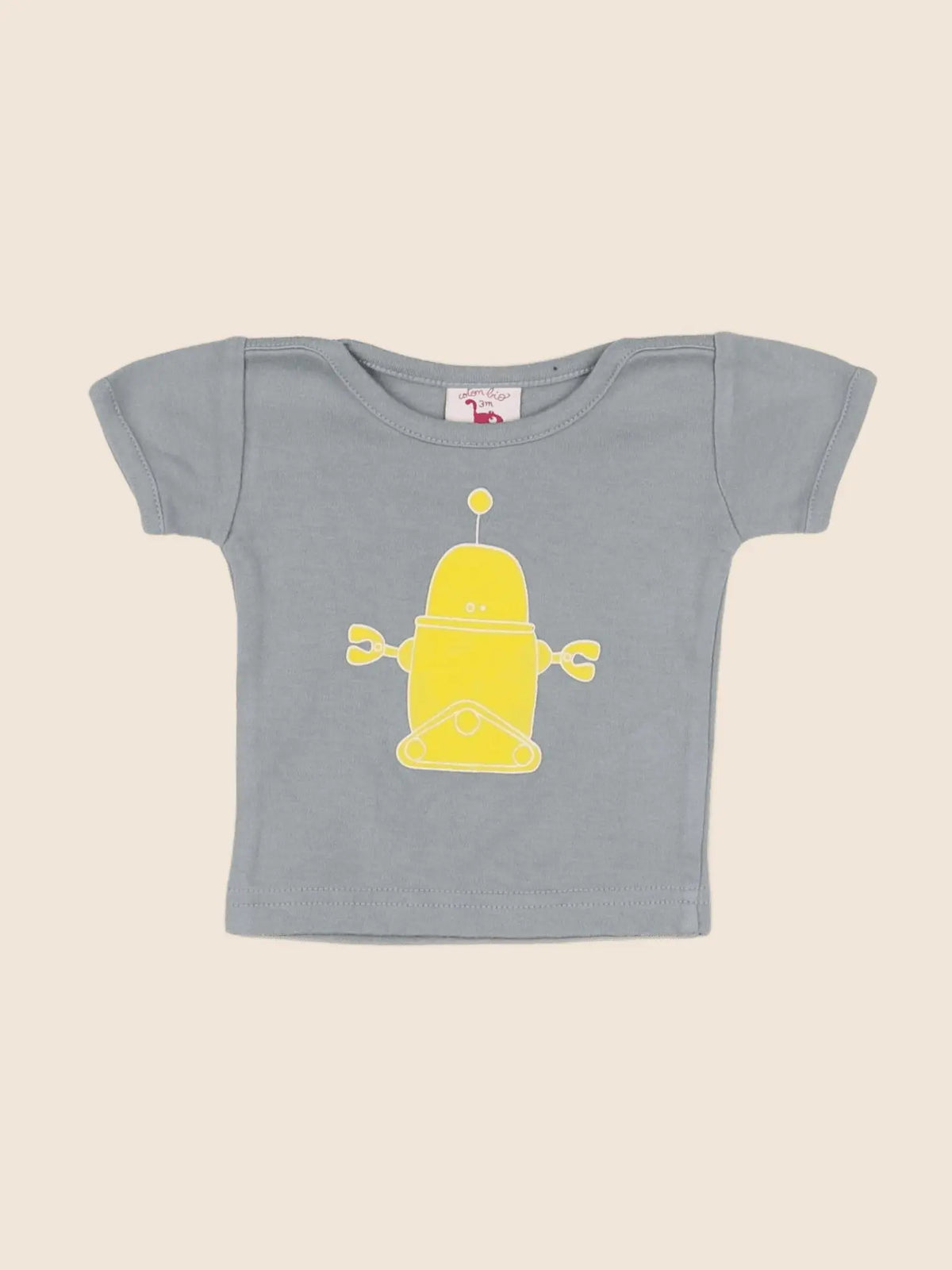 La queue du chat - tee-shirt vert, jaune - 3 mois