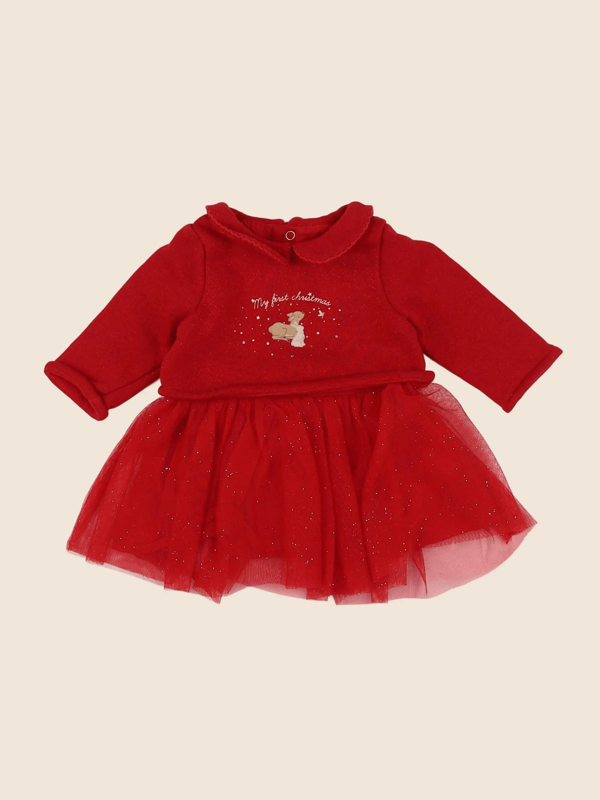 Vertbaudet - robe rouge - 3 mois