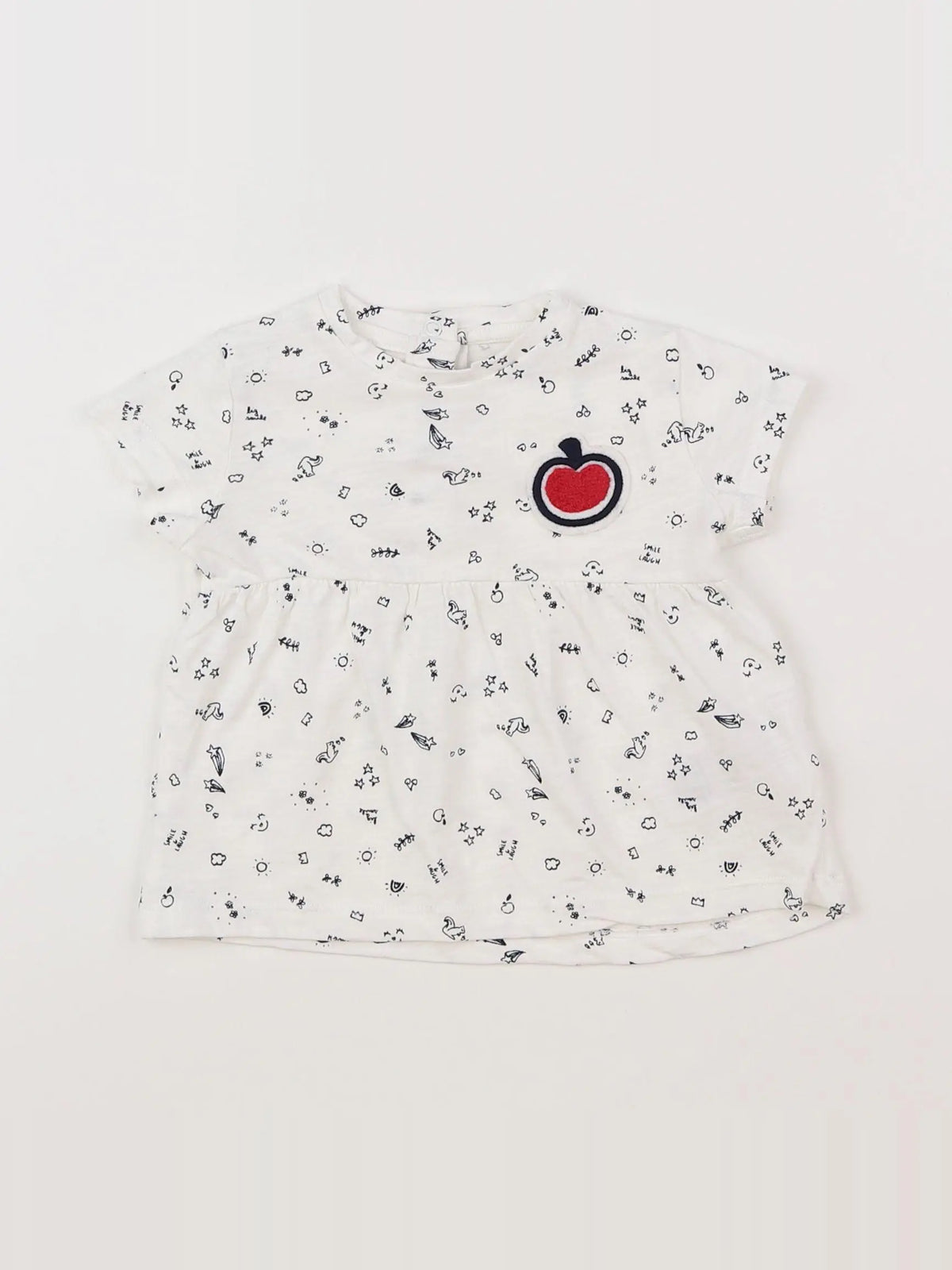 Vertbaudet - tee-shirt blanc - 9 mois