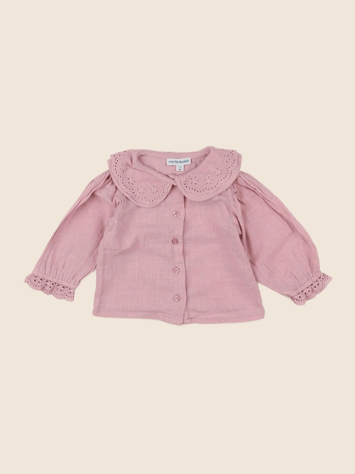 Vertbaudet - blouse rose - 6 mois