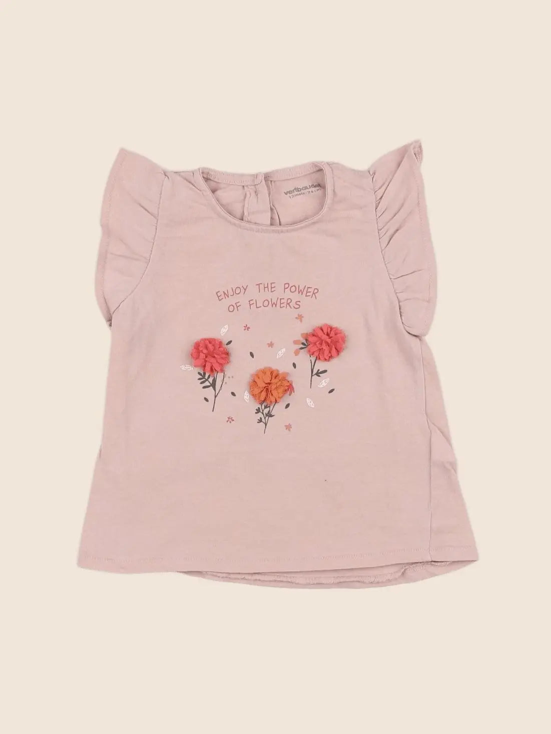 Vertbaudet - tee-shirt rose - 12 mois