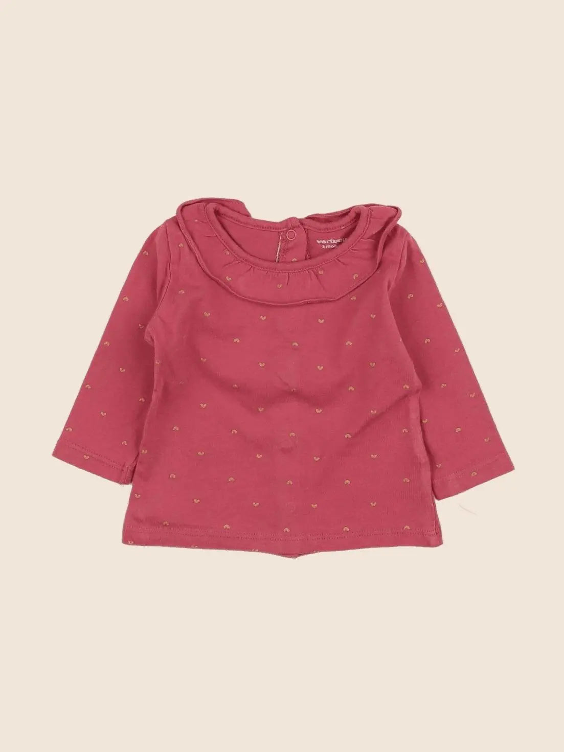Vertbaudet - tee-shirt rouge - 3 mois