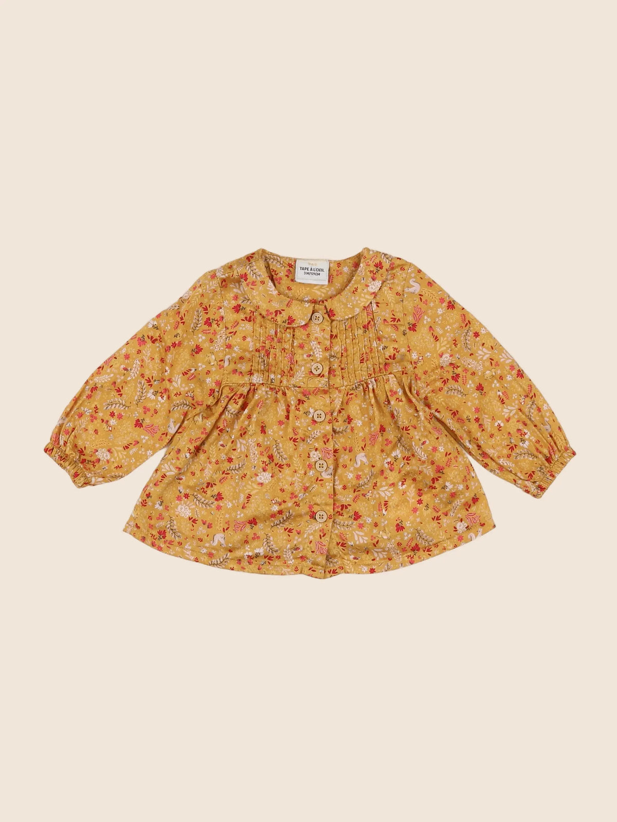 Tape à l'oeil - blouse orange - 3 mois
