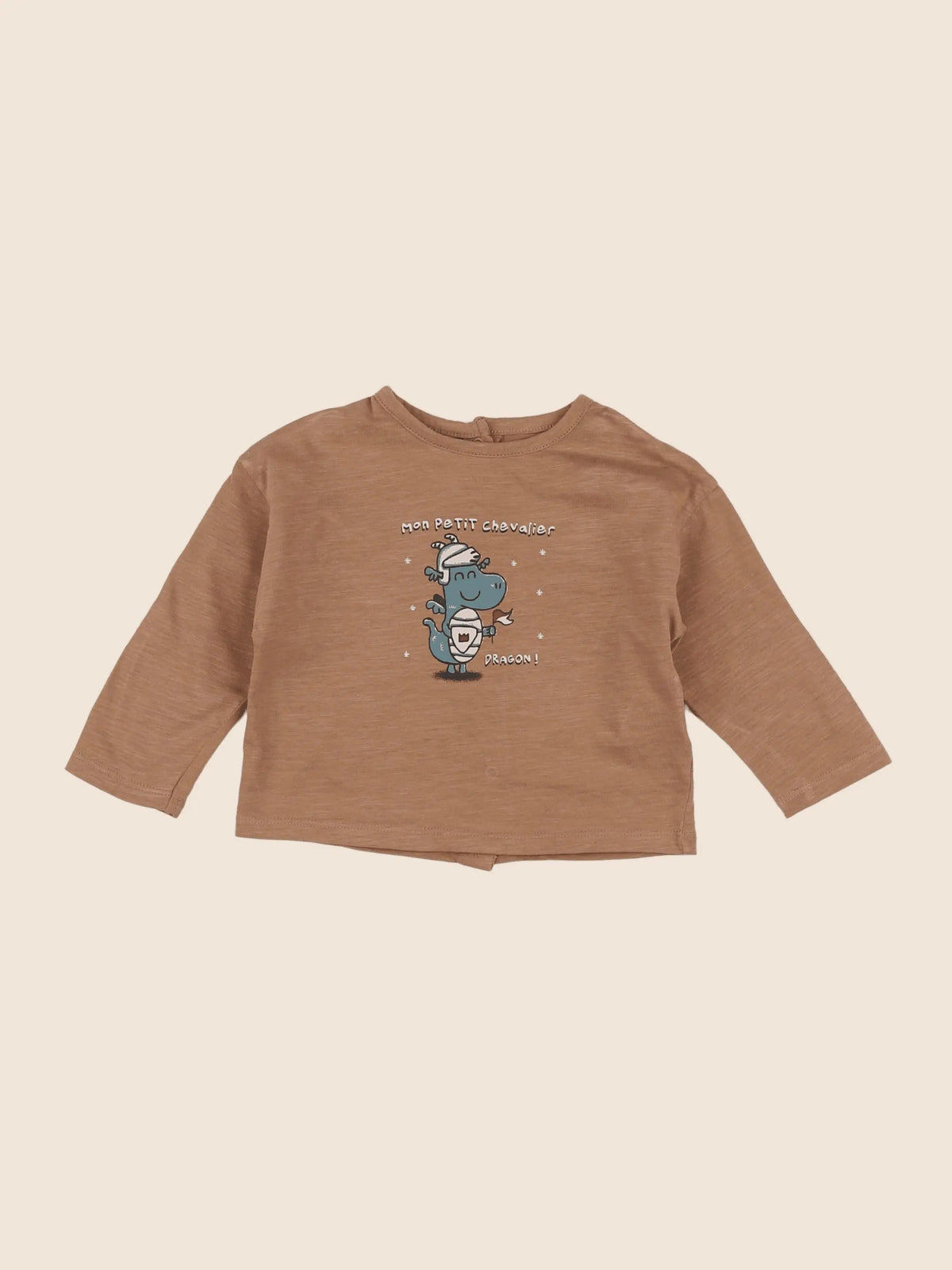 Vertbaudet - tee-shirt marron - 9 mois