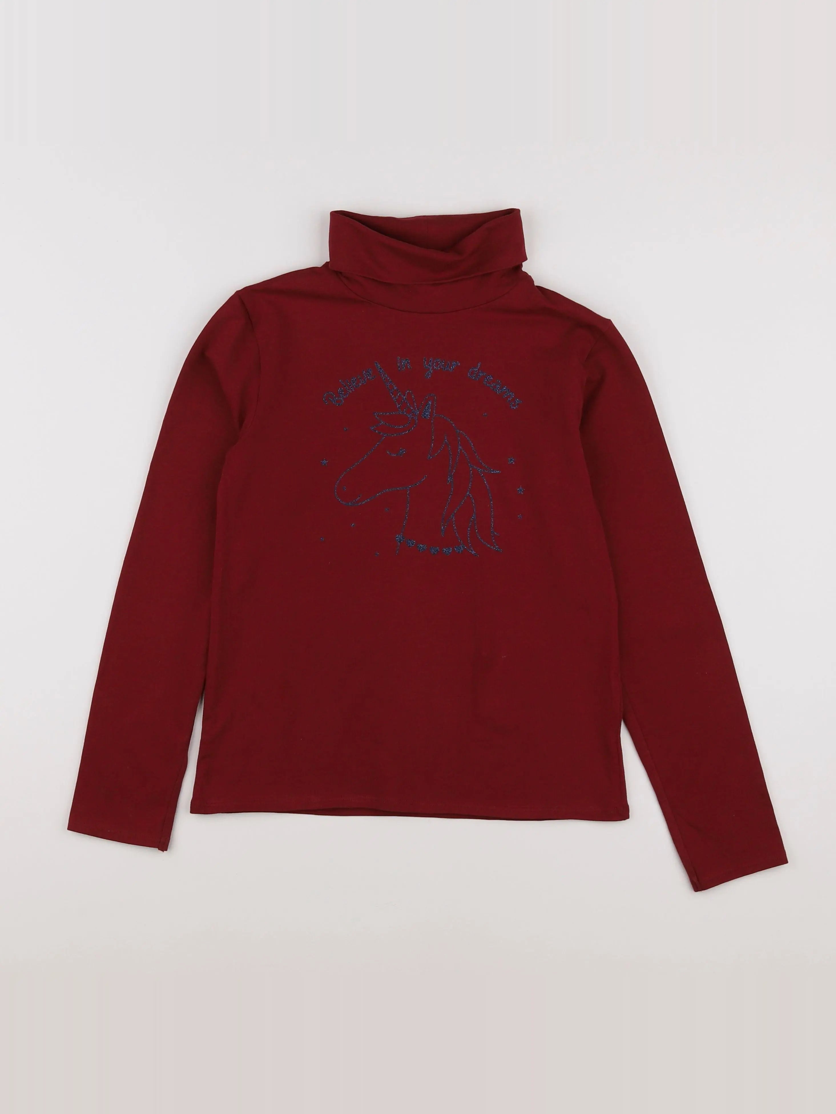 Vertbaudet - sous-pull rouge - 10 ans