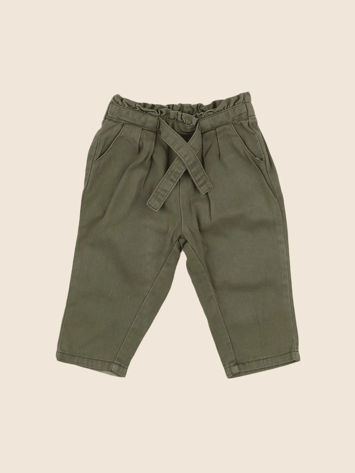 Vertbaudet - pantalon vert - 6 mois