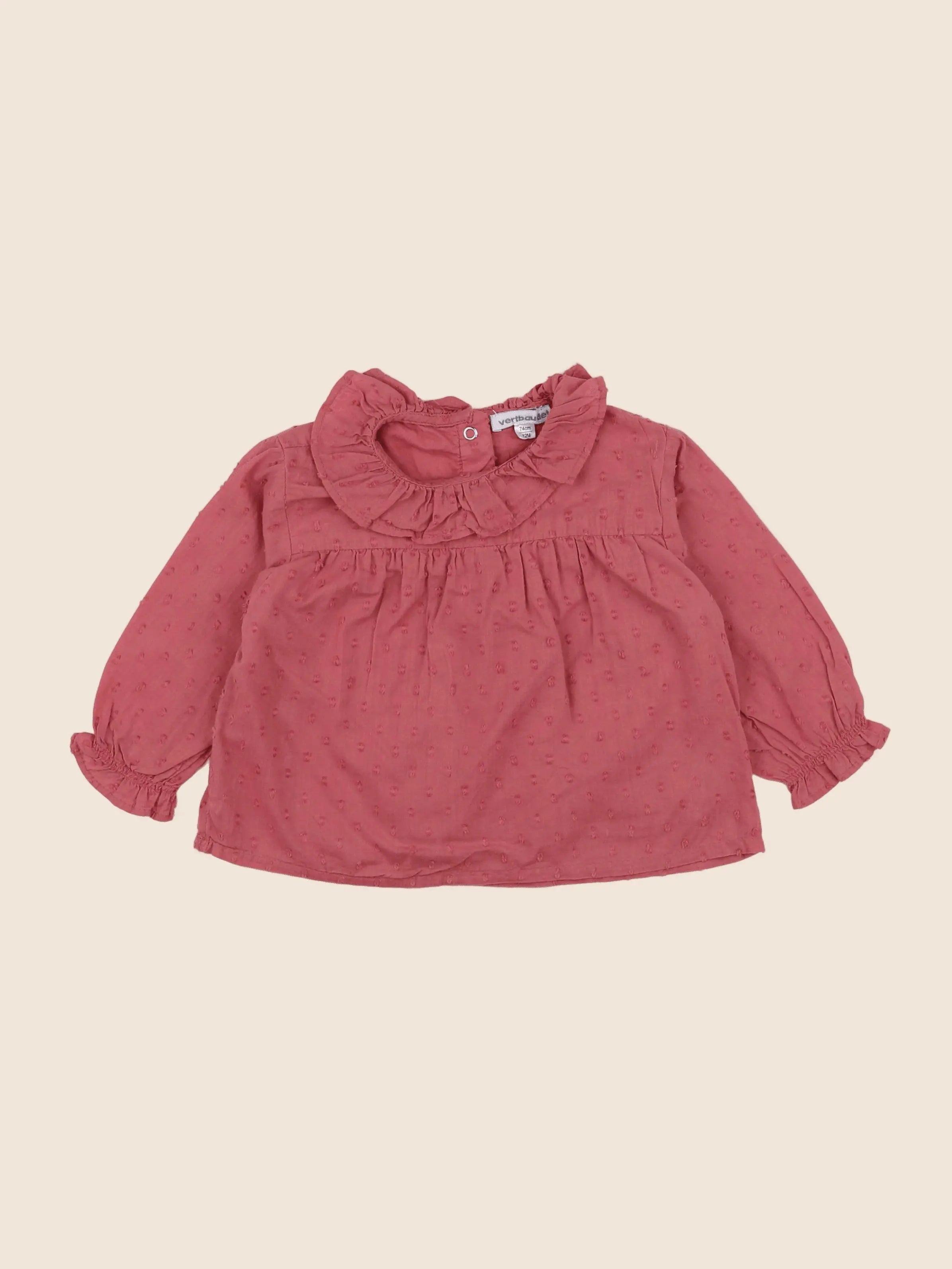 Vertbaudet - blouse rose - 12 mois