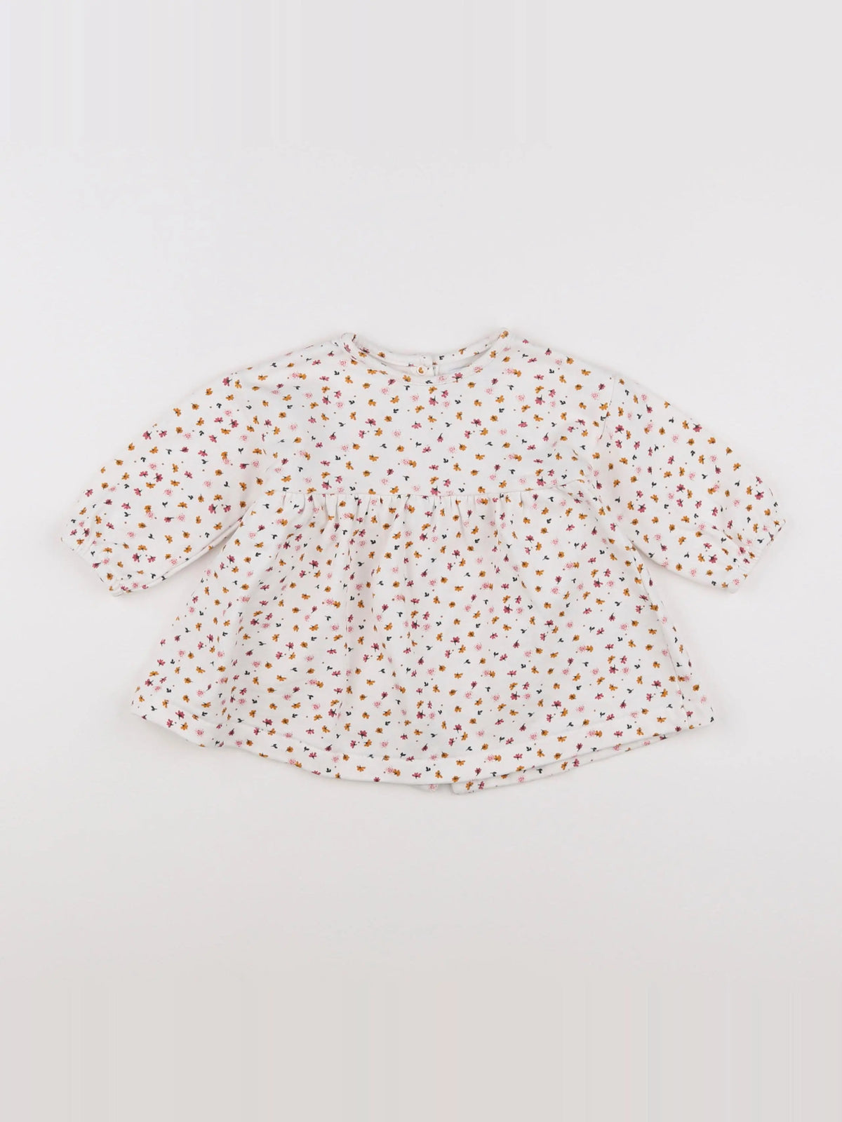 Vertbaudet - robe blanc, multicolore - 9 mois