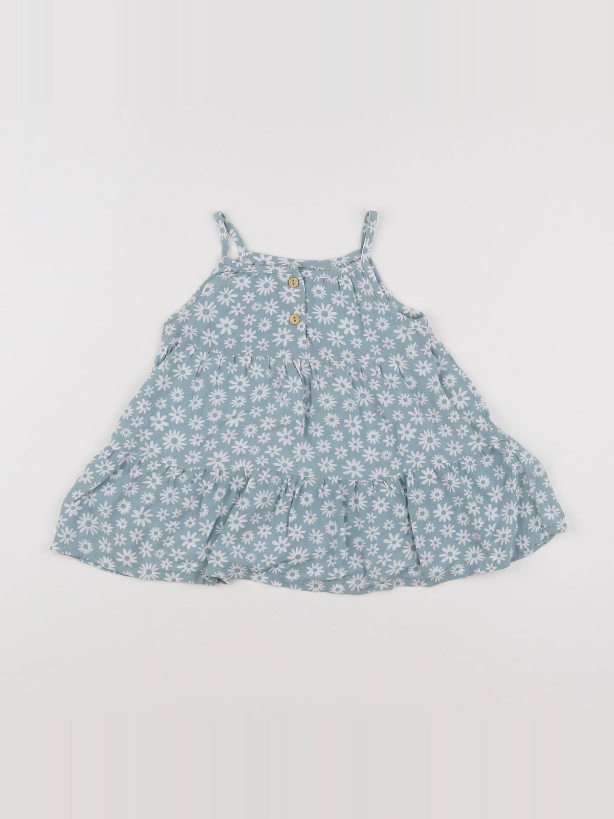 Vertbaudet - blouse vert, blanc - 12 mois