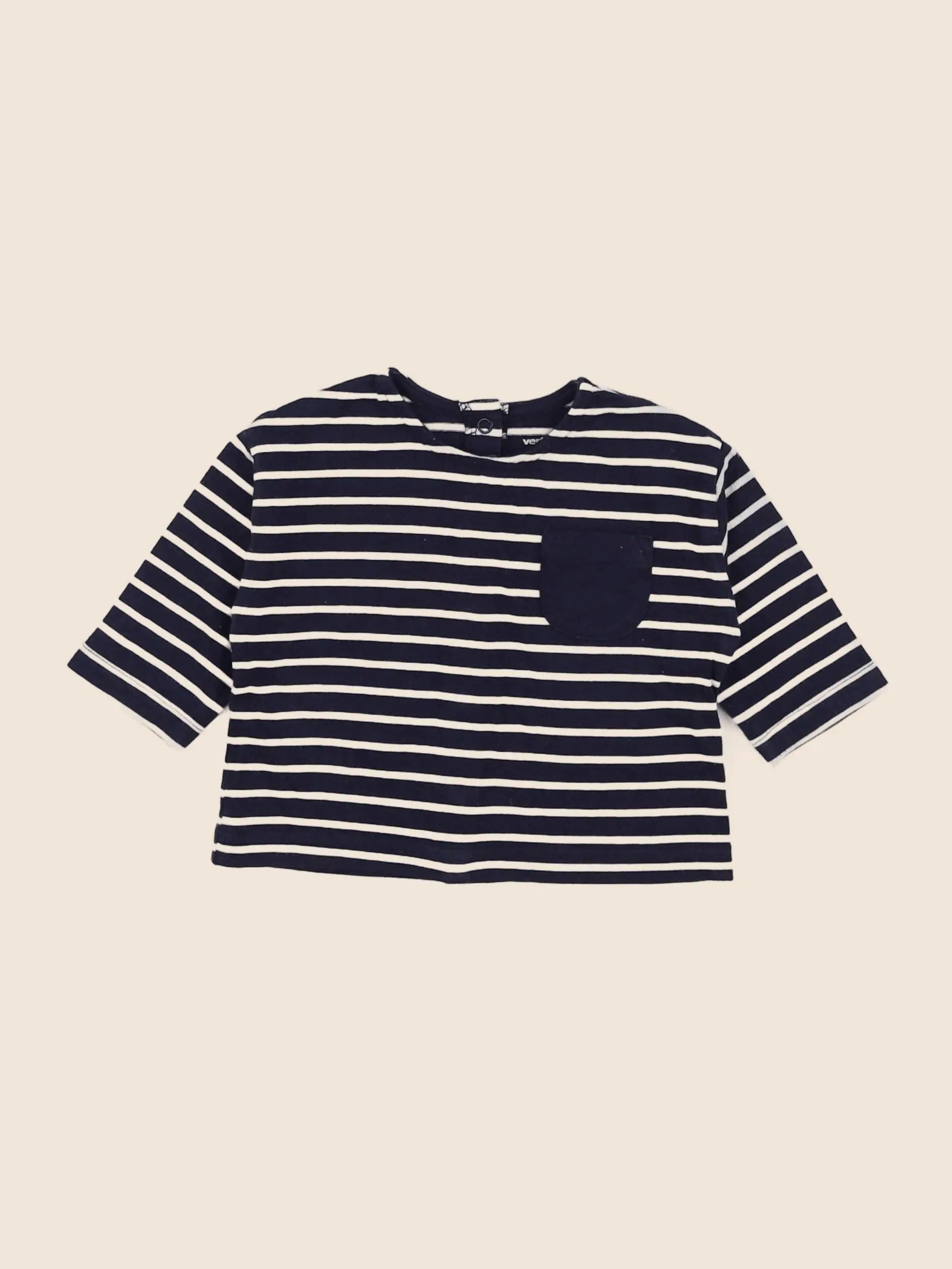 Vertbaudet - tee-shirt bleu - 3 mois