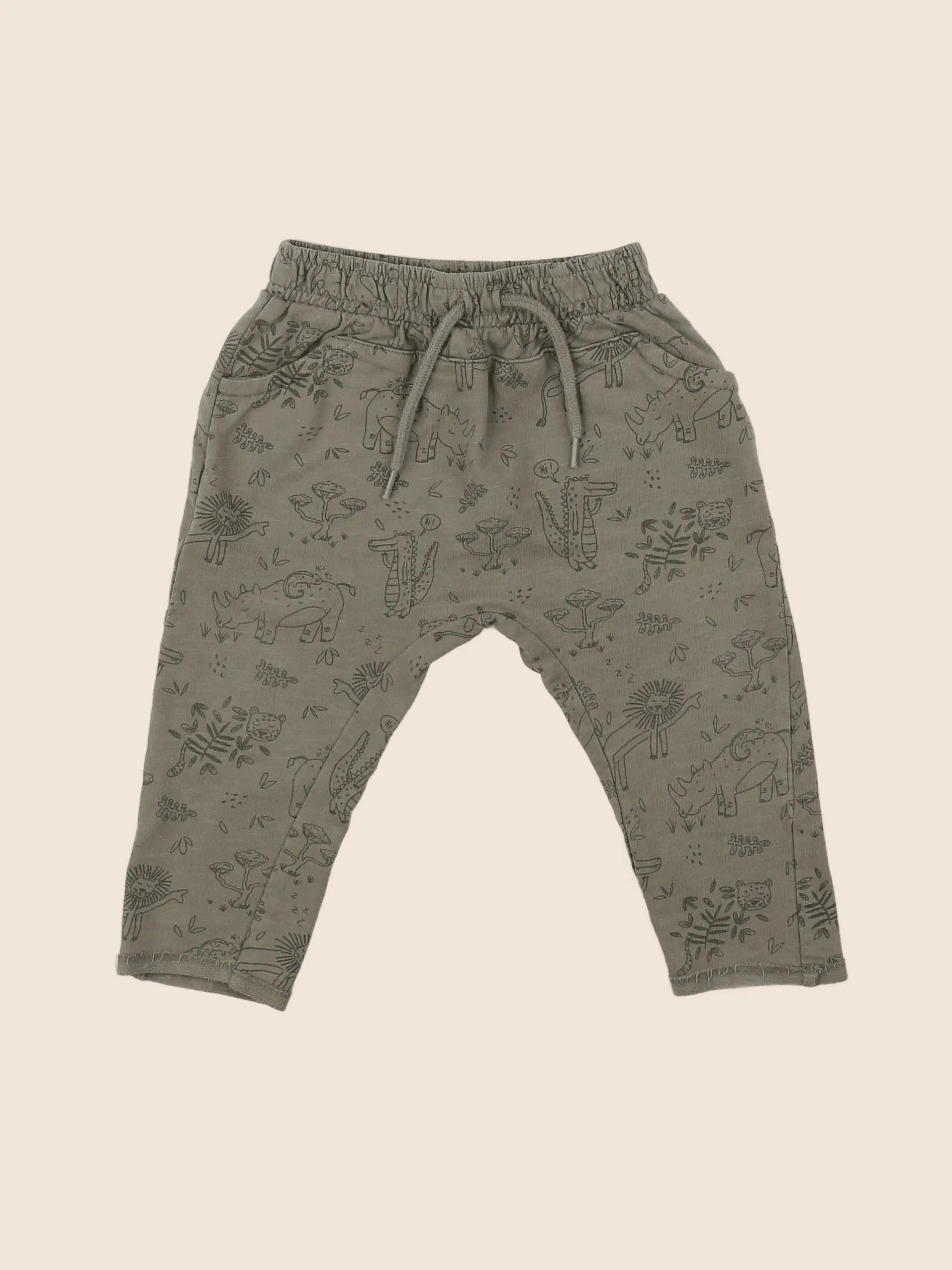 Vertbaudet - pantalon vert - 12 mois