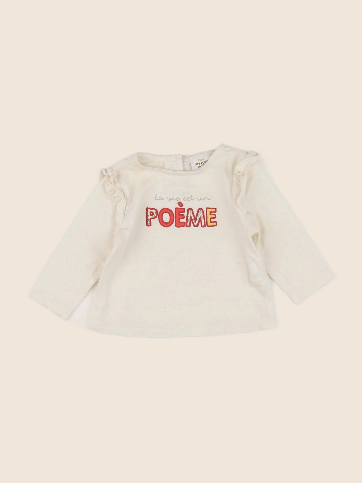 Tape à l'oeil - tee-shirt beige - 3 mois