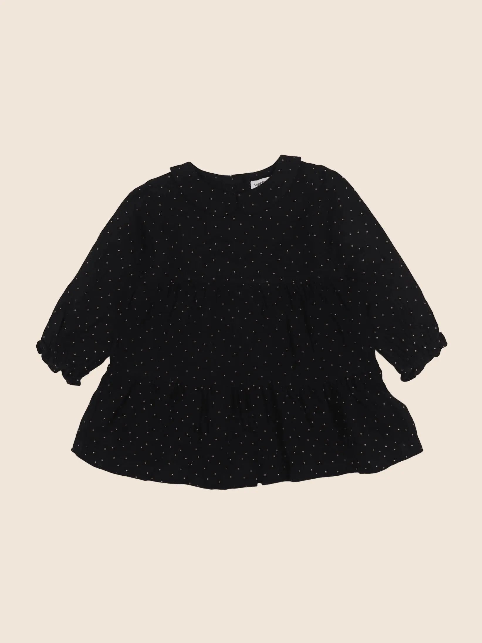 Vertbaudet - robe noir, or - 18 mois