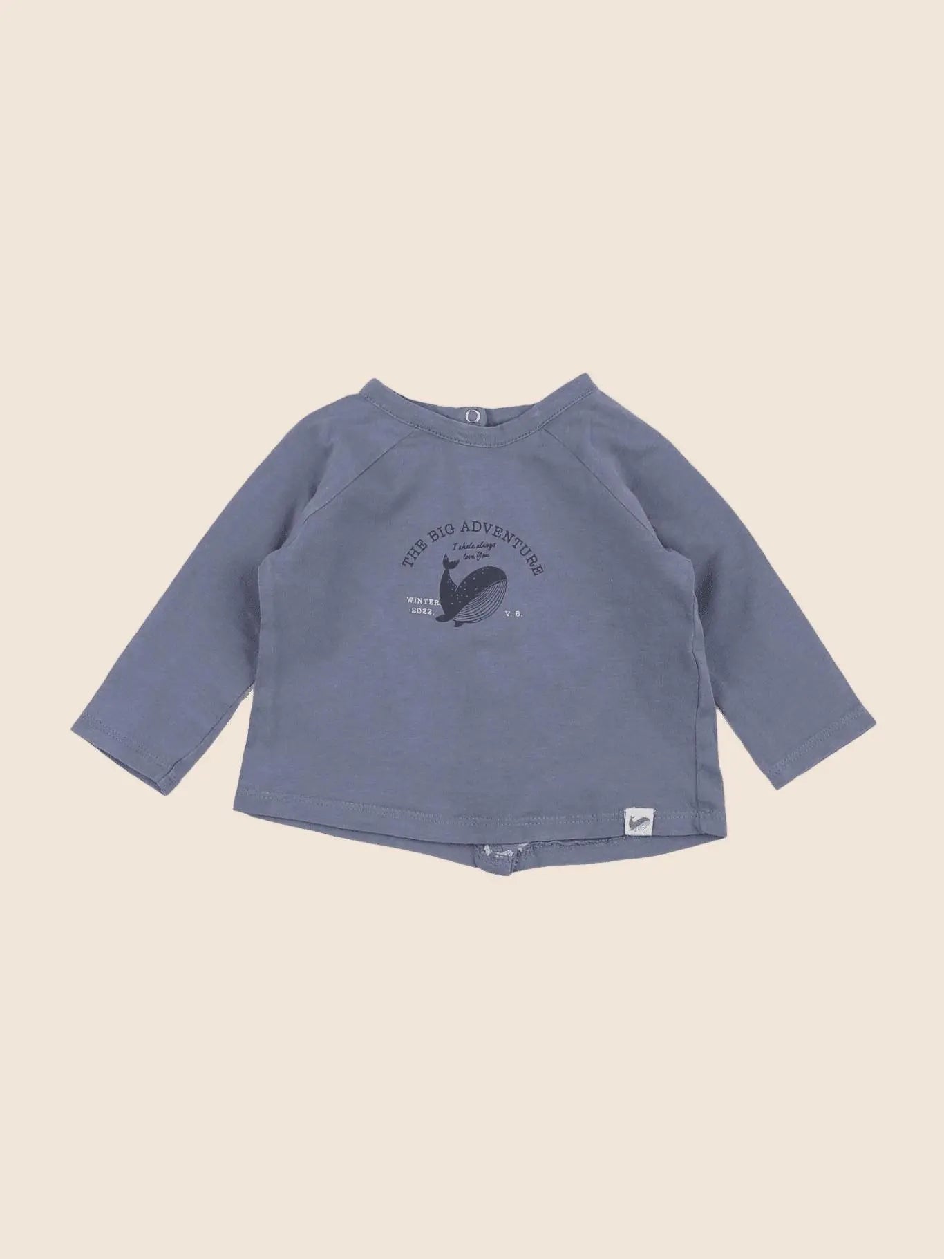 Vertbaudet - tee-shirt bleu - 3 mois
