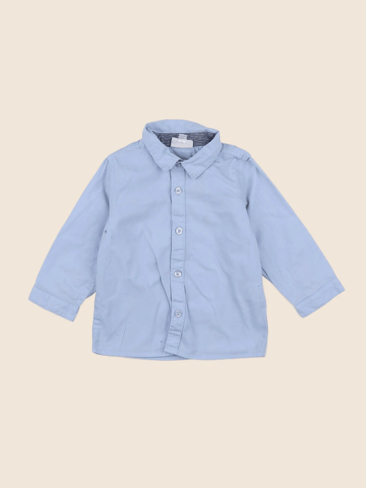 Vertbaudet - chemise bleu - 12 mois