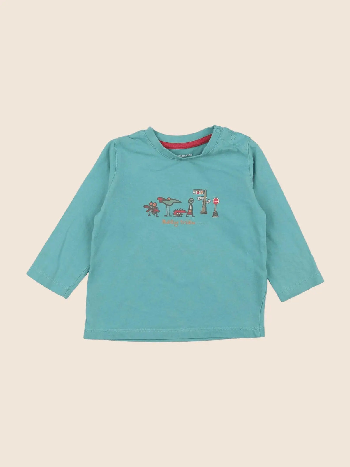 Vertbaudet - tee-shirt bleu - 12 mois