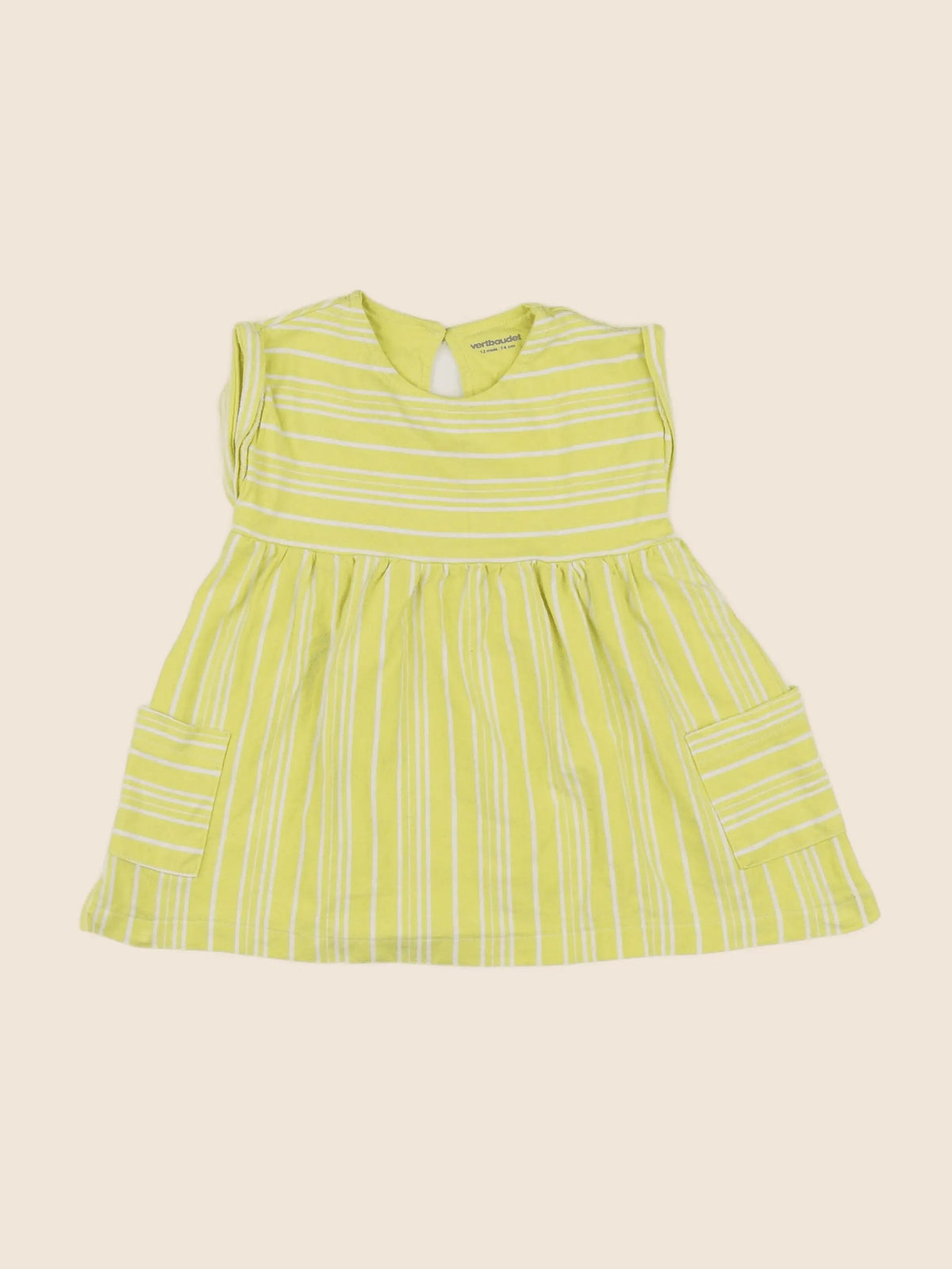 Vertbaudet - robe jaune - 12 mois