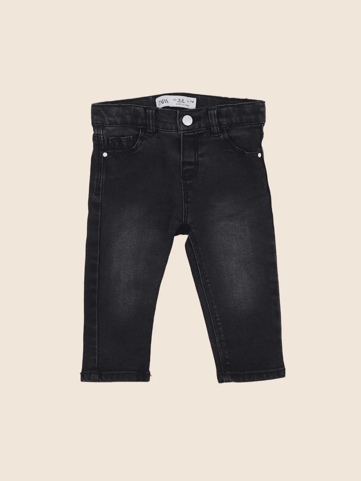 Zara - jean noir - 6/9 mois