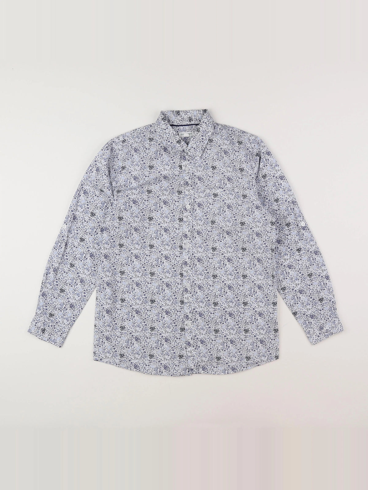 Vertbaudet - chemise blanc, bleu - 12 ans