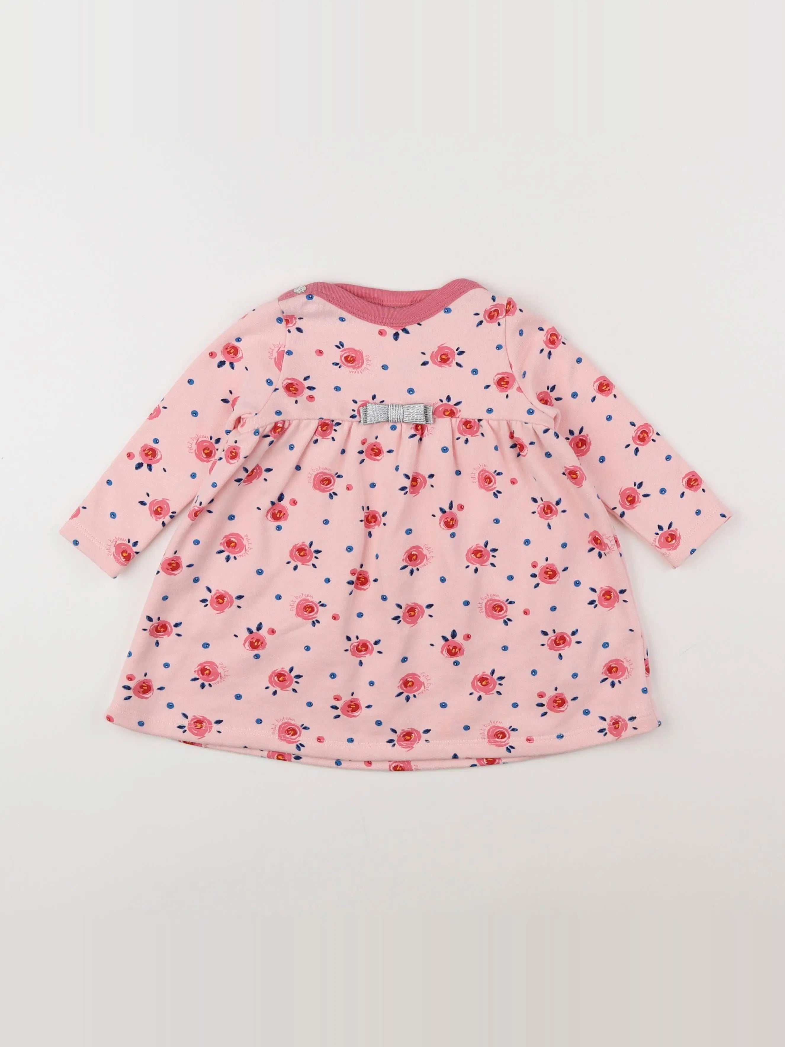 Petit Bateau - robe rose - 12 mois