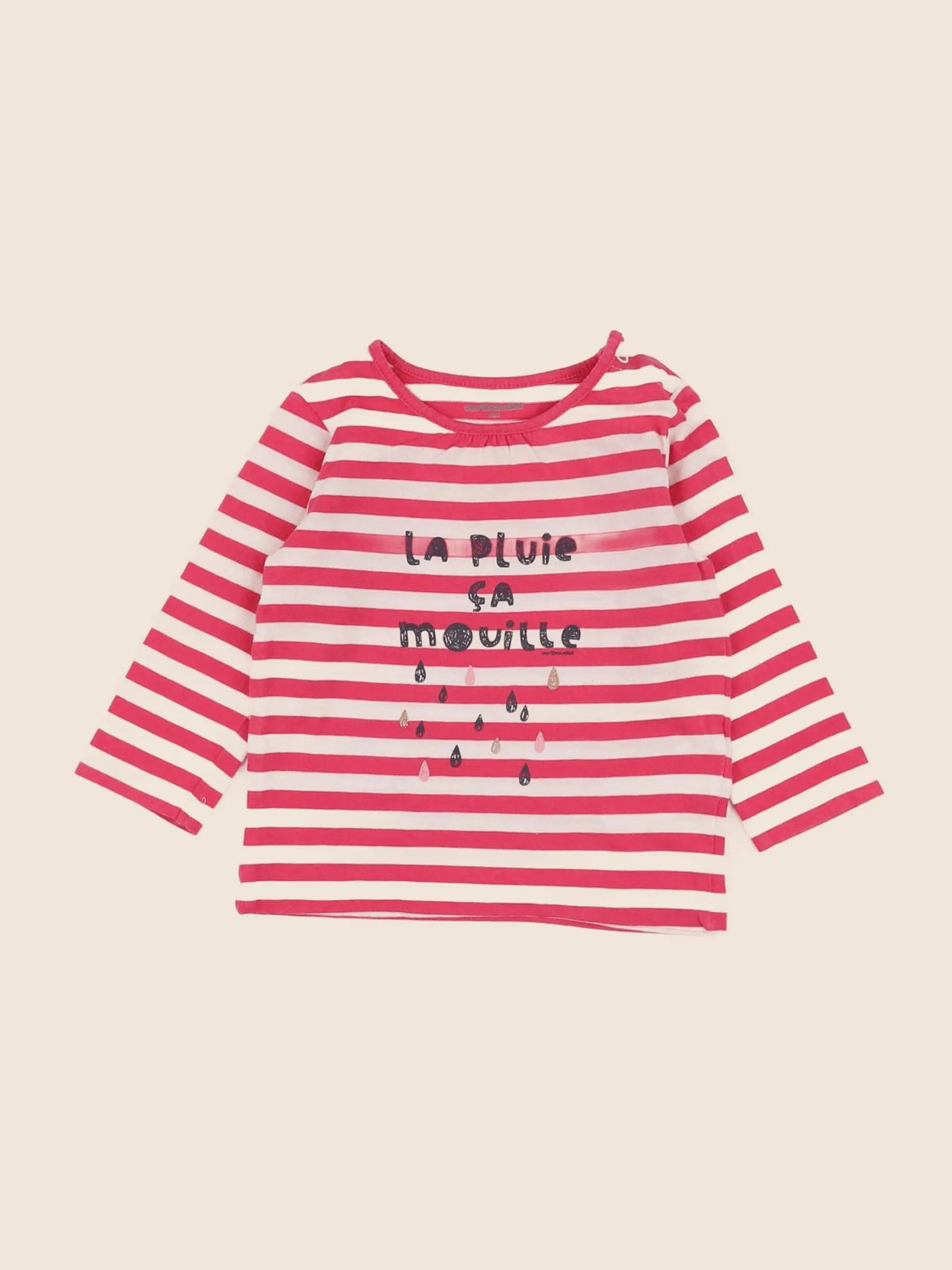 Vertbaudet - tee-shirt rose - 6 mois