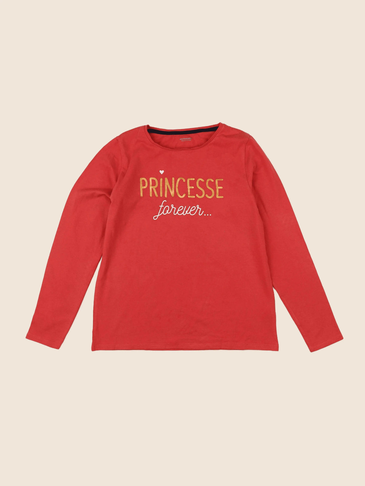 Vertbaudet - tee-shirt rouge - 14 ans