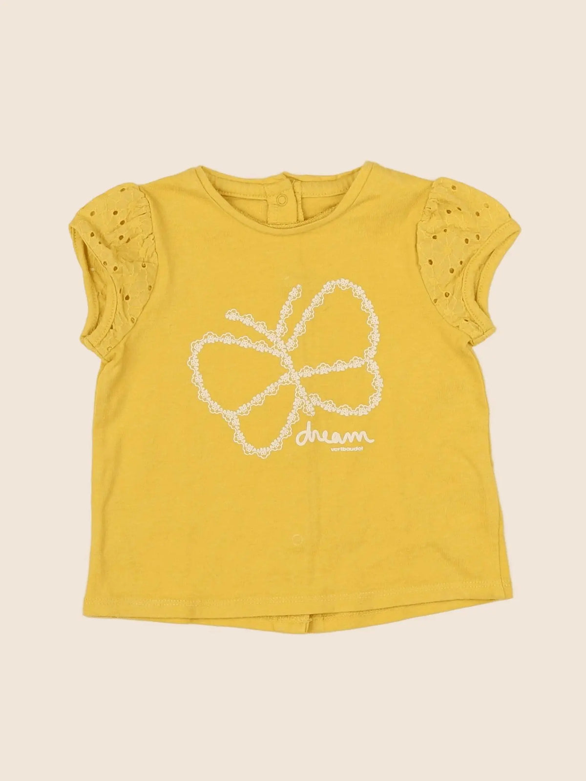 Vertbaudet - tee-shirt jaune - 9 mois